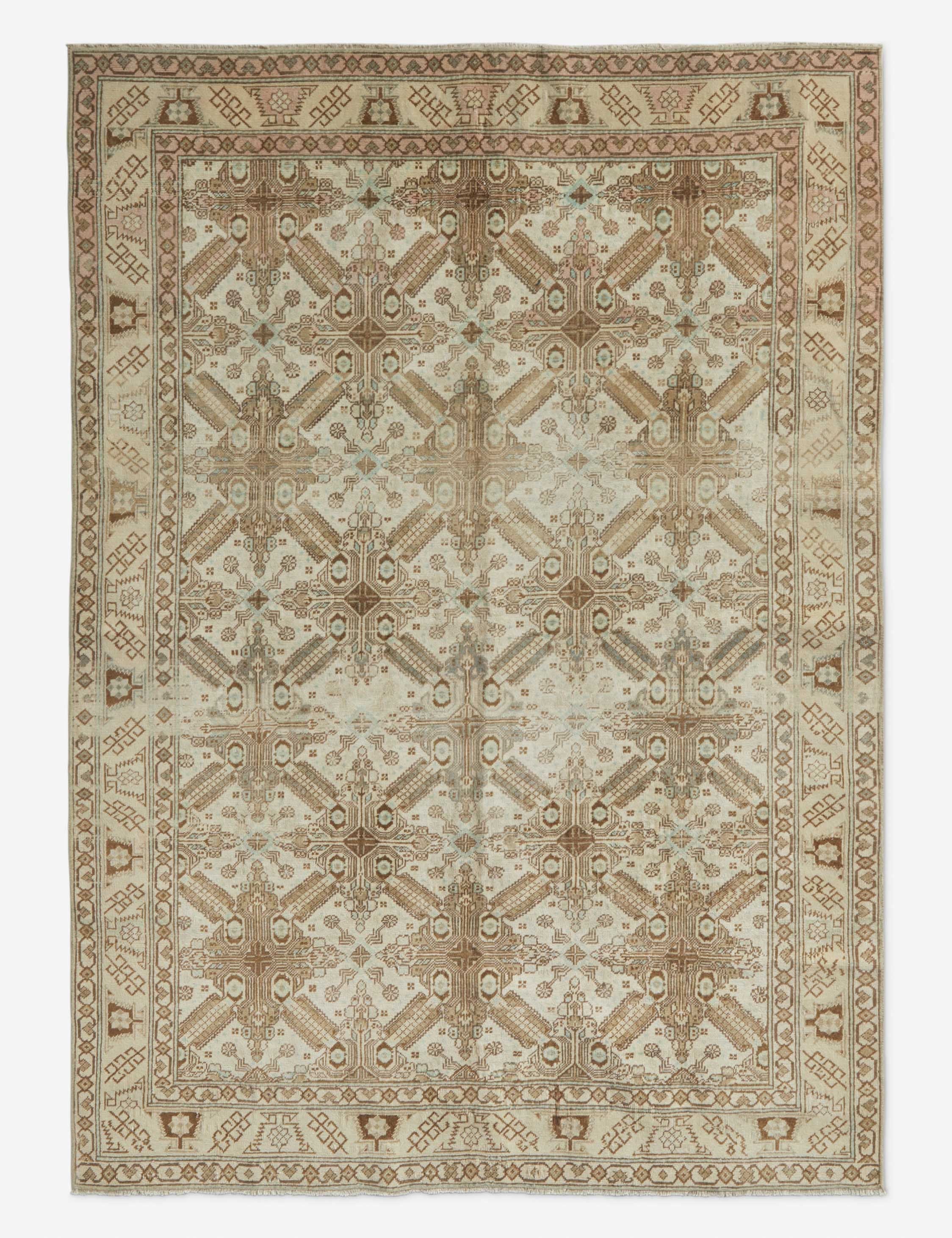 Lulu and Georgia - Vintage Turkish Hand - Knotted Wool Rug No. 171, 4'9" x 6'8"