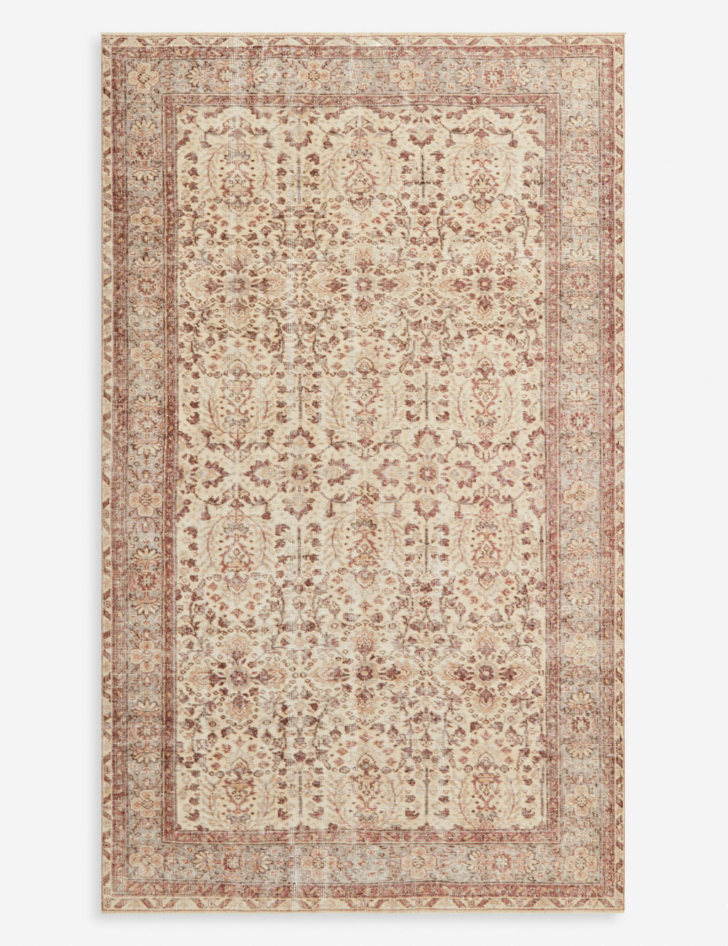 Lulu and Georgia - Vintage Turkish Hand - Knotted Wool Rug No. 295, 5'4" x 8'12"