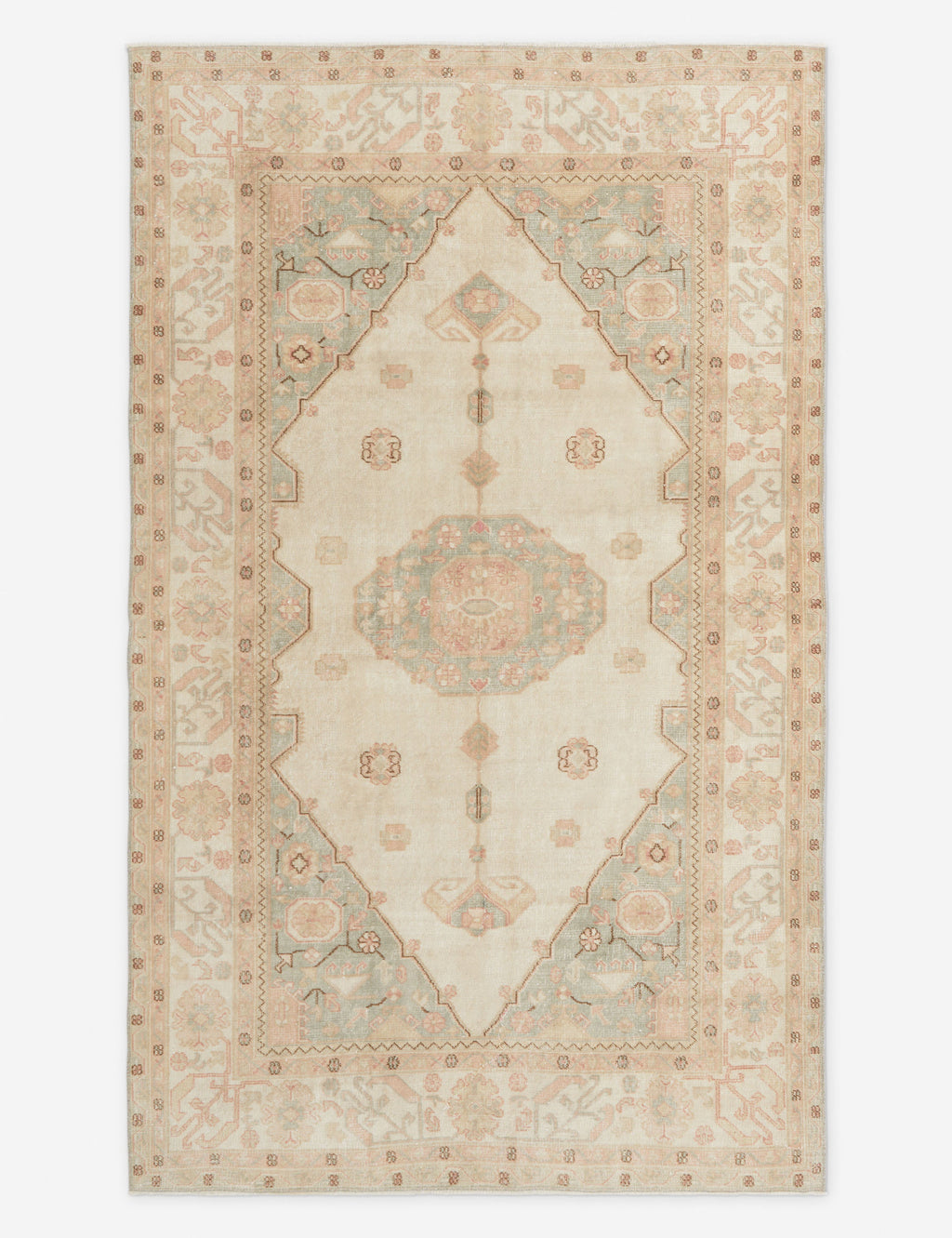 Lulu and Georgia - Vintage Turkish Hand - Knotted Wool Rug No. 303, 6'5" x 10'7"