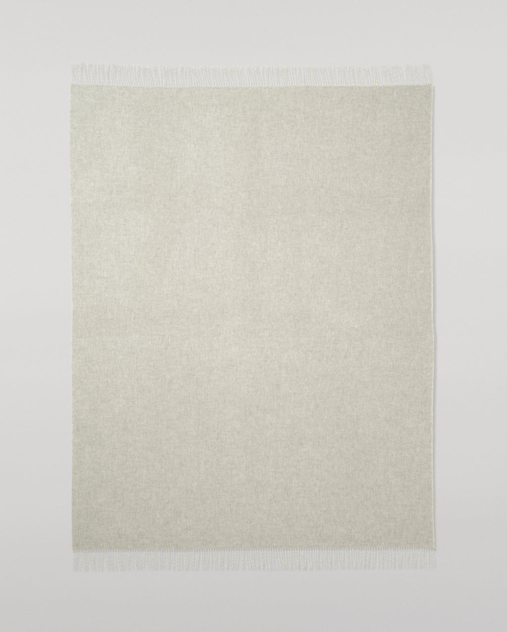 Johnstons of Elgin - Reversible Light Grey & White Cashmere Throw