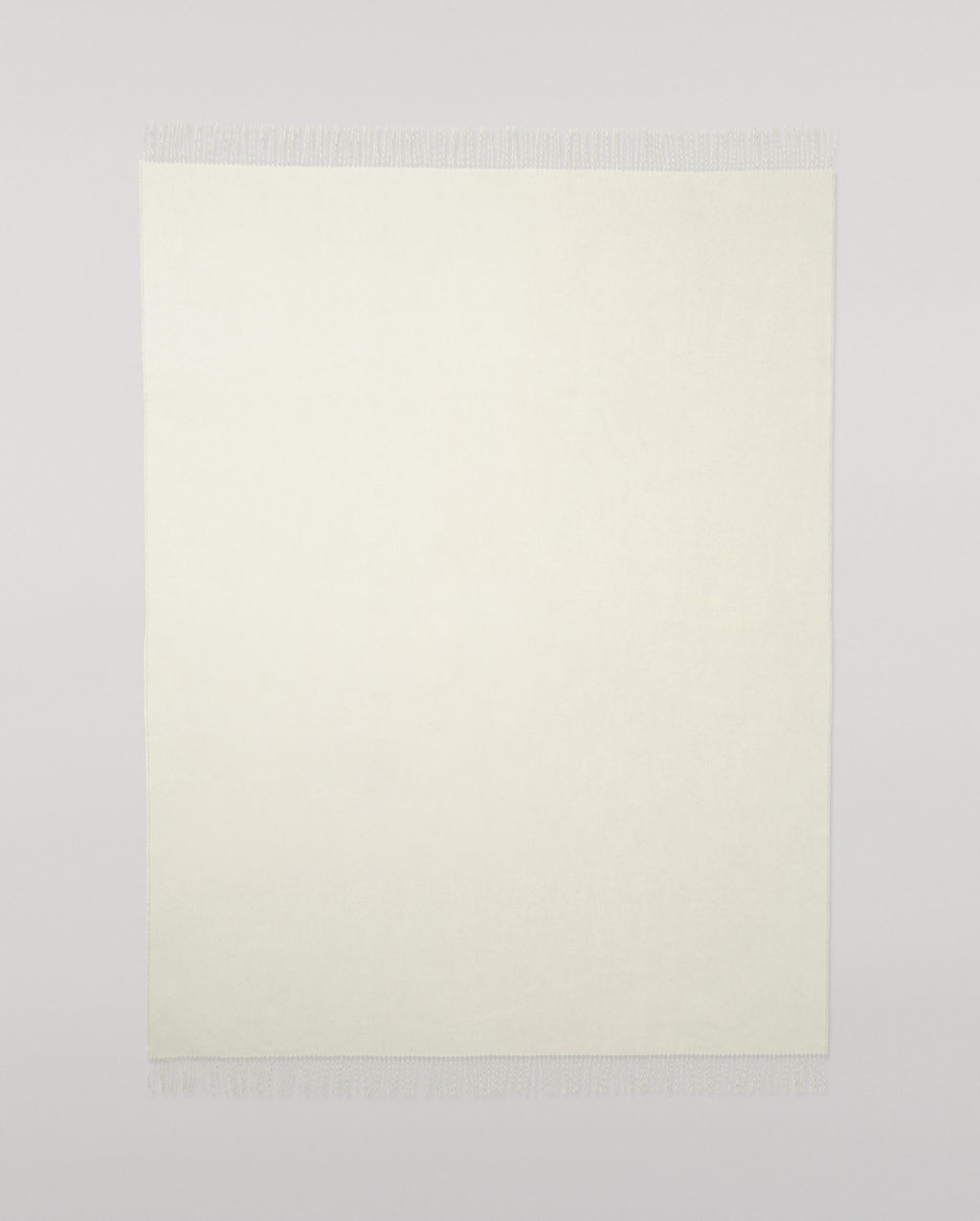 Johnstons of Elgin - Reversible Light Grey & White Cashmere Throw