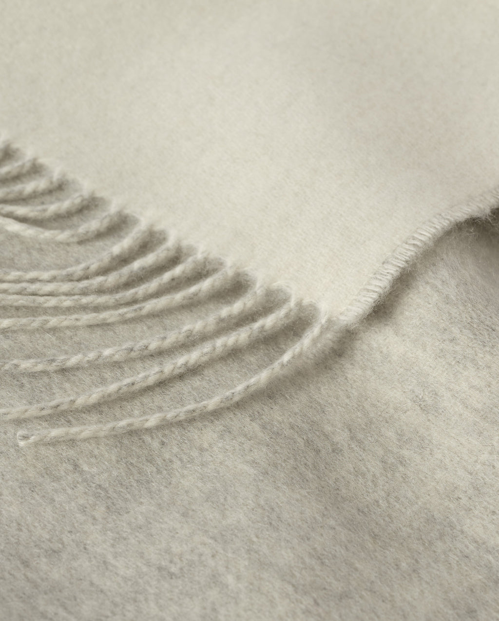 Johnstons of Elgin - Reversible Light Grey & White Cashmere Throw