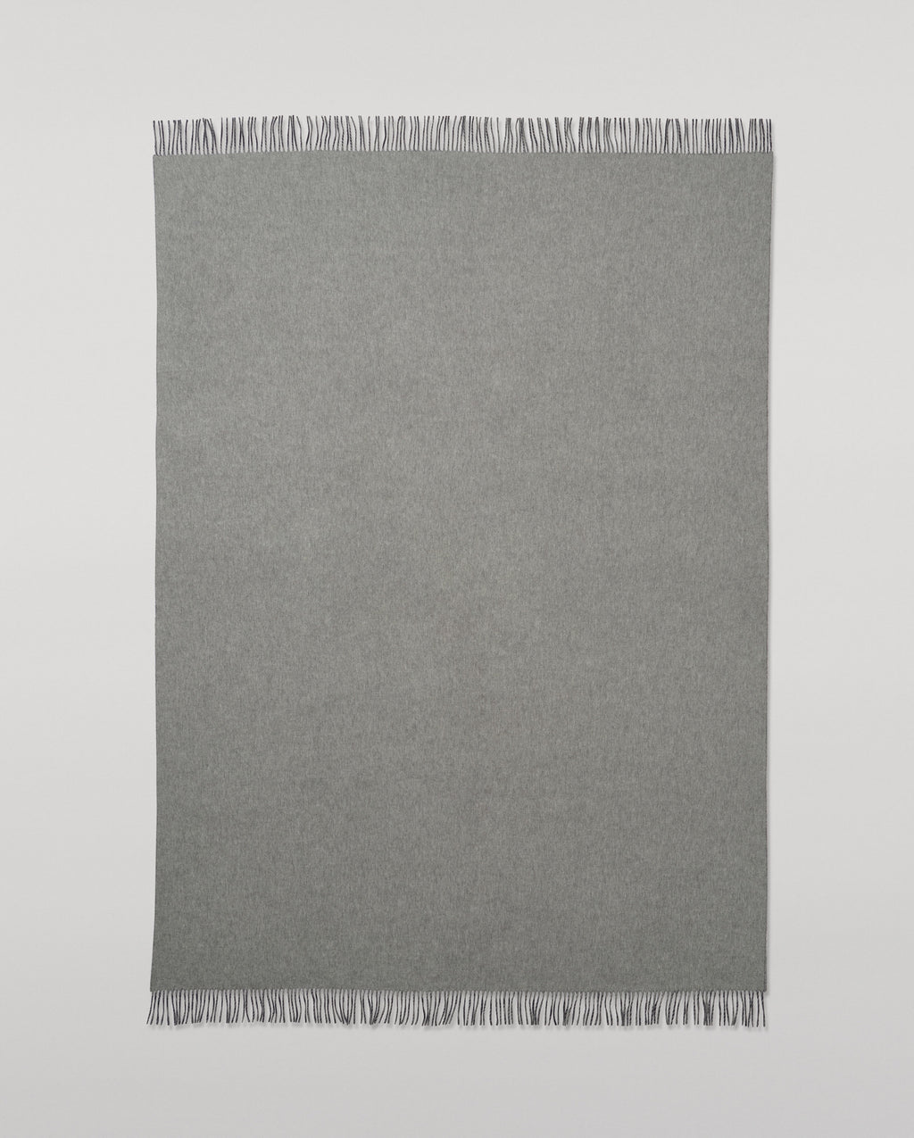 Johnstons of Elgin - Reversible Navy & Light Grey Cashmere Throw