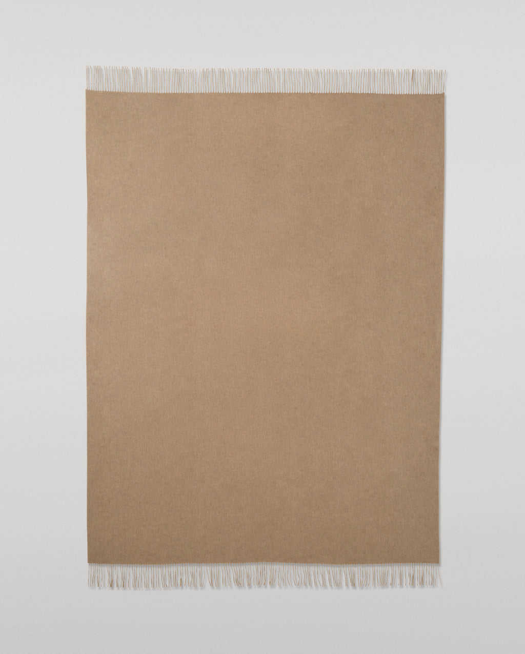 Johnstons of Elgin - Reversible Brown & Natural Cashmere Throw