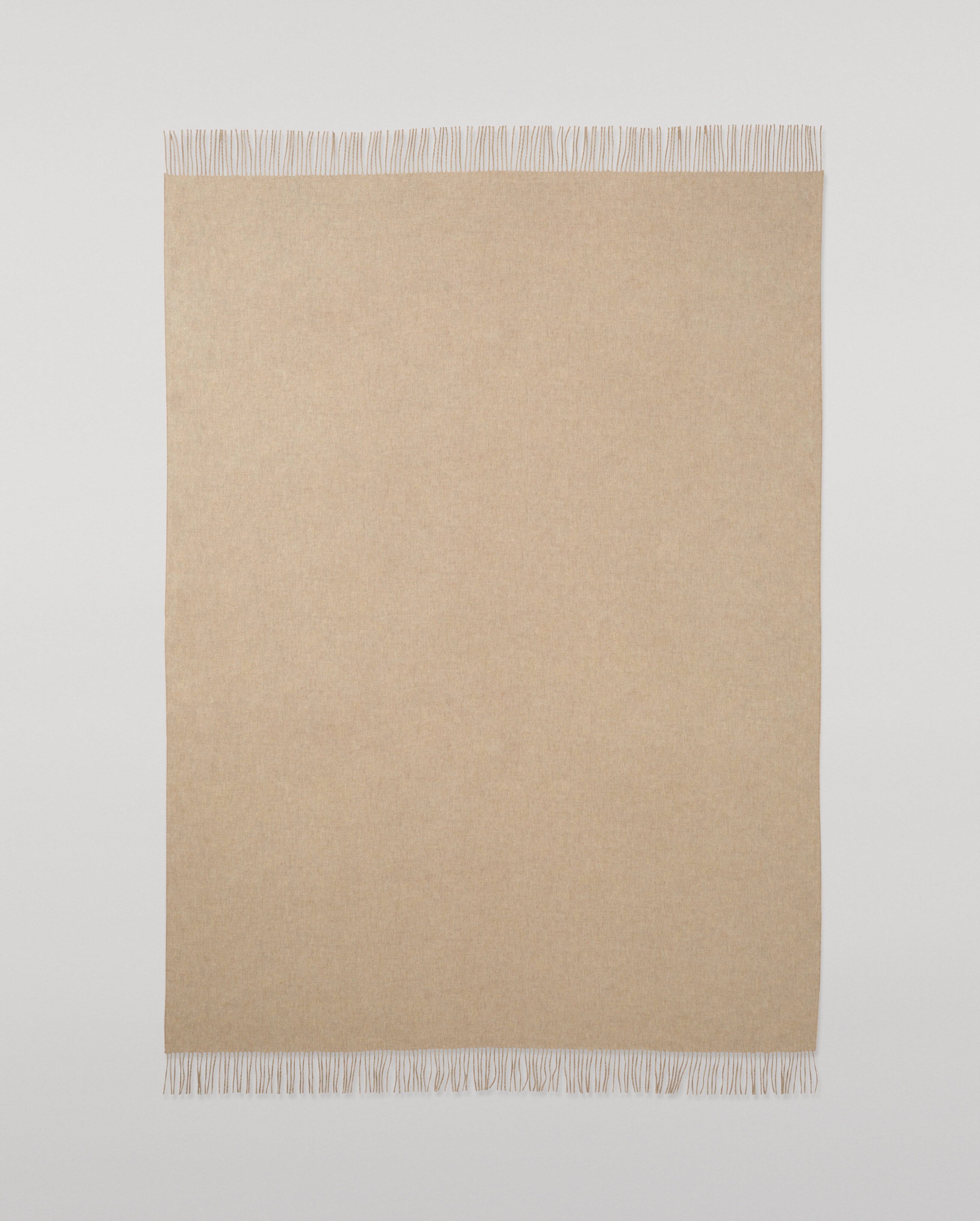 Johnstons of Elgin - Reversible Brown & Natural Cashmere Throw