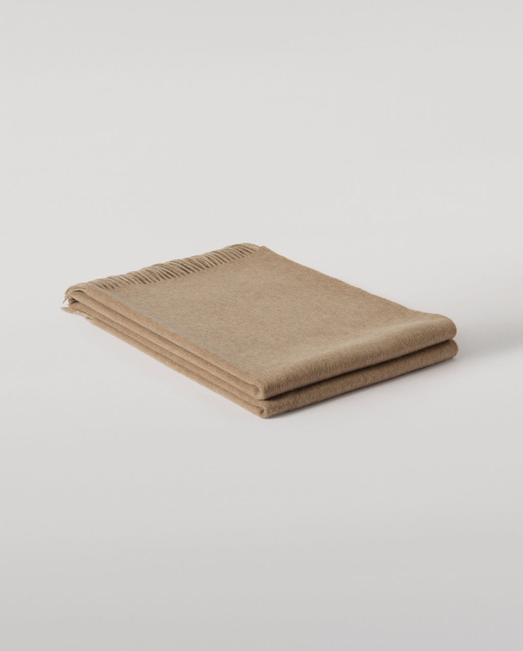 Johnstons of Elgin - Reversible Brown & Natural Cashmere Throw