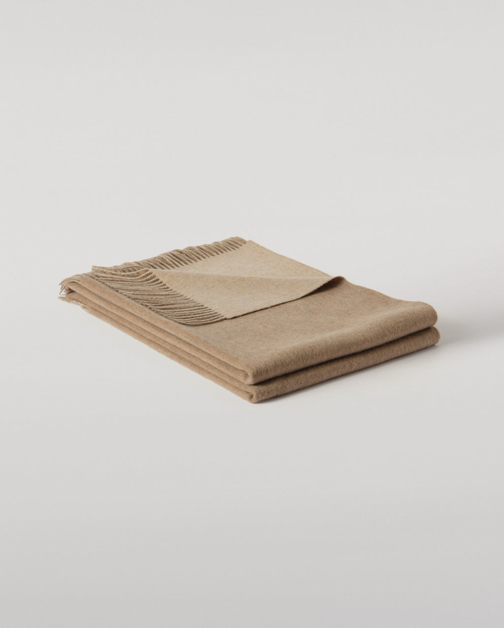 Johnstons of Elgin - Reversible Brown & Natural Cashmere Throw