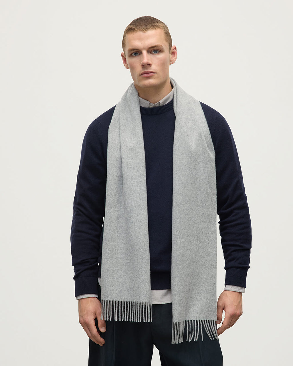 Johnstons of Elgin - Light Grey Cashmere Scarf