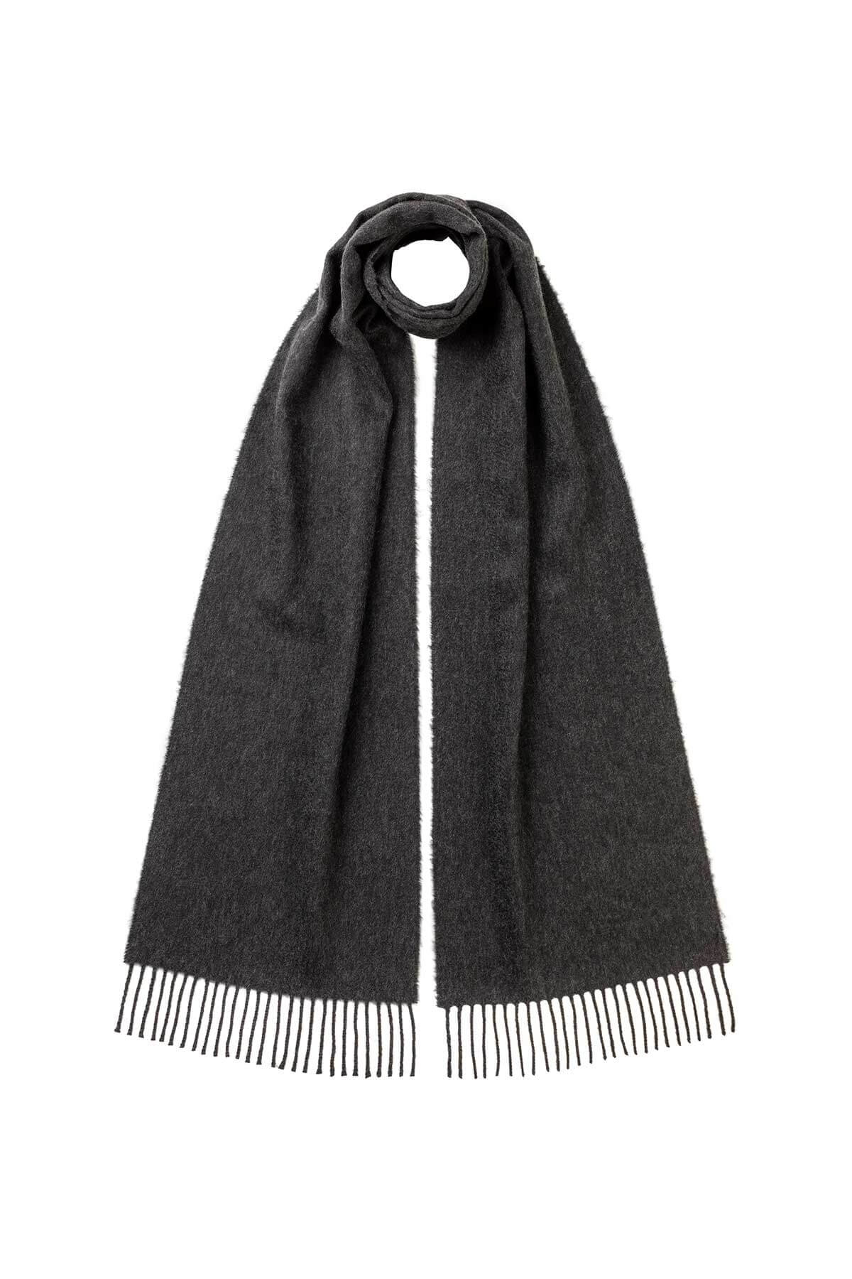 Johnstons of Elgin - Dark Grey Cashmere Scarf