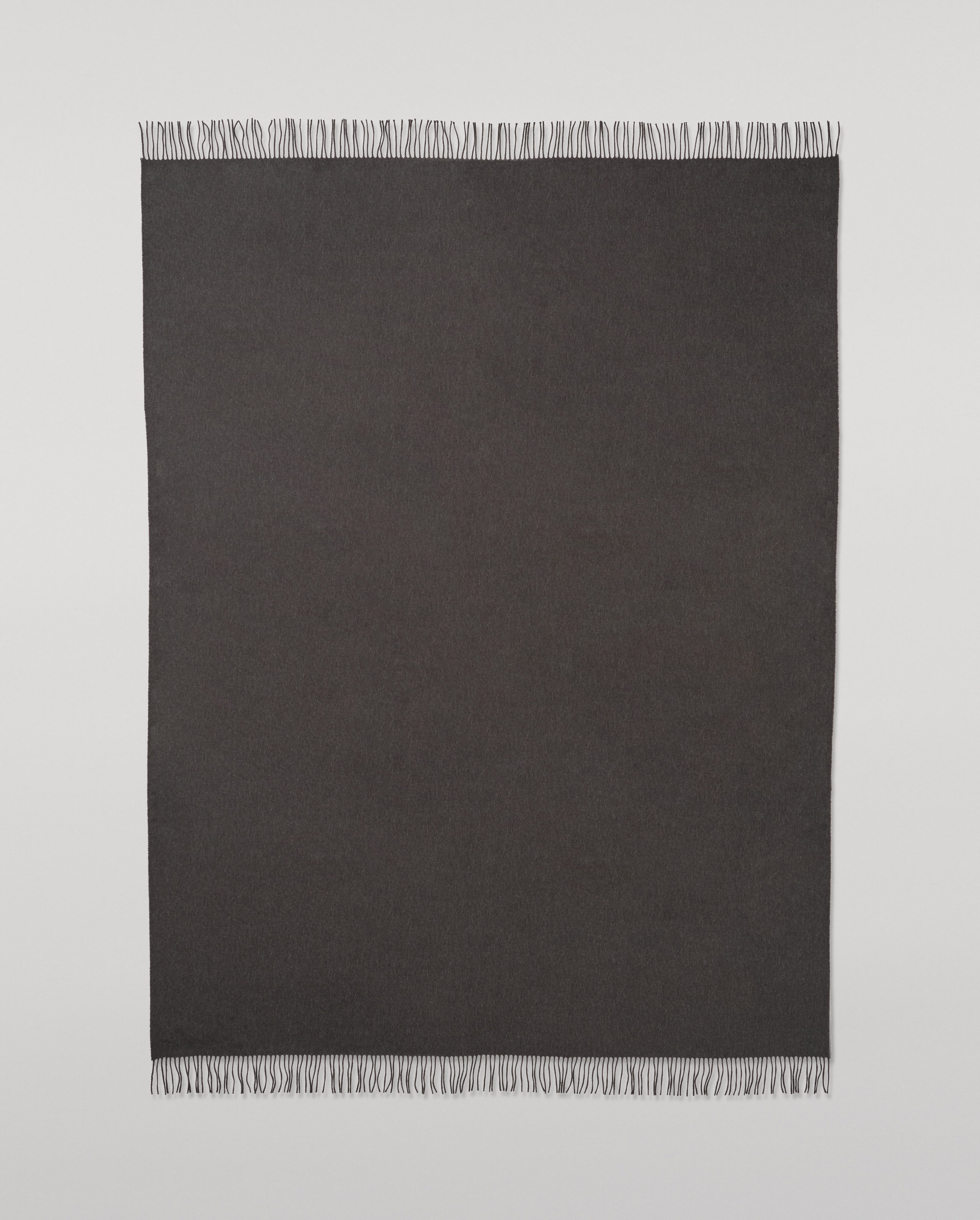 Johnstons of Elgin - Plain Dark Grey Cashmere Throw