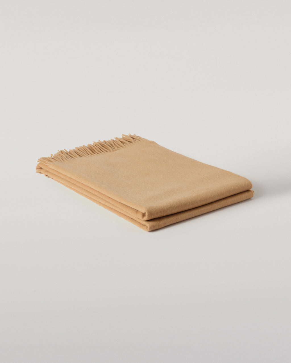 Johnstons of Elgin - Plain Camel Cashmere Throw