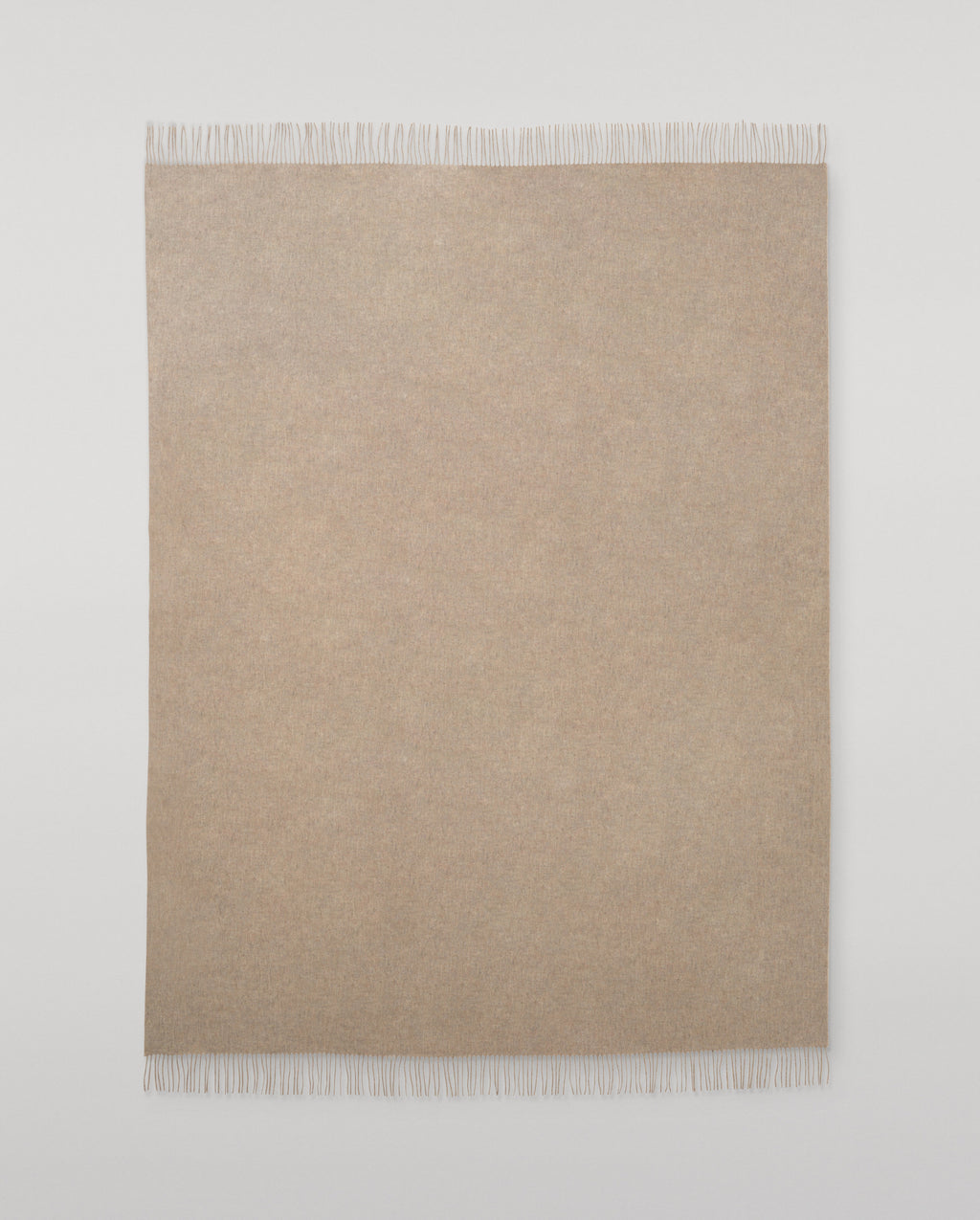 Johnstons of Elgin - Plain Light Brown Cashmere Throw