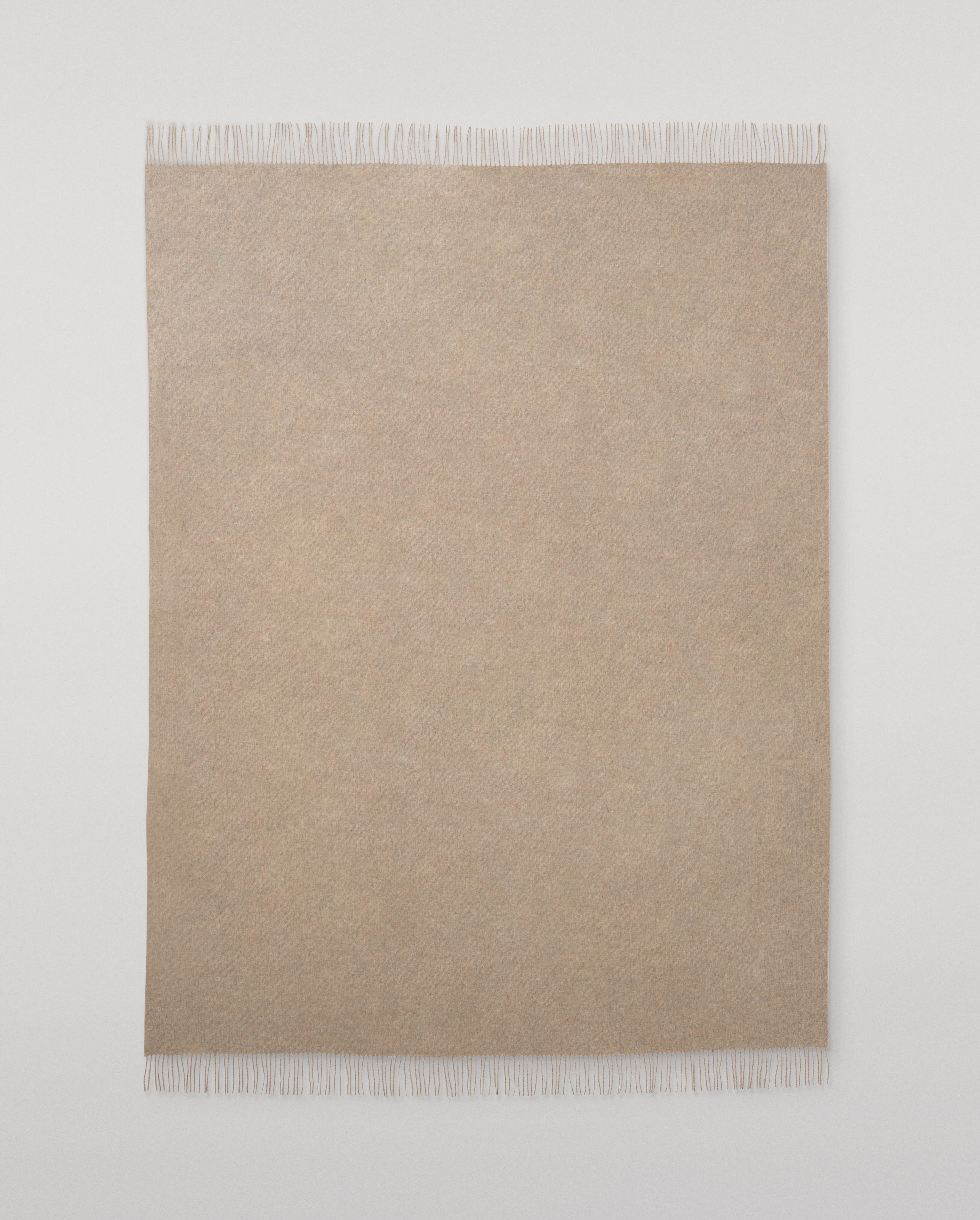 Johnstons of Elgin - Plain Light Brown Cashmere Throw