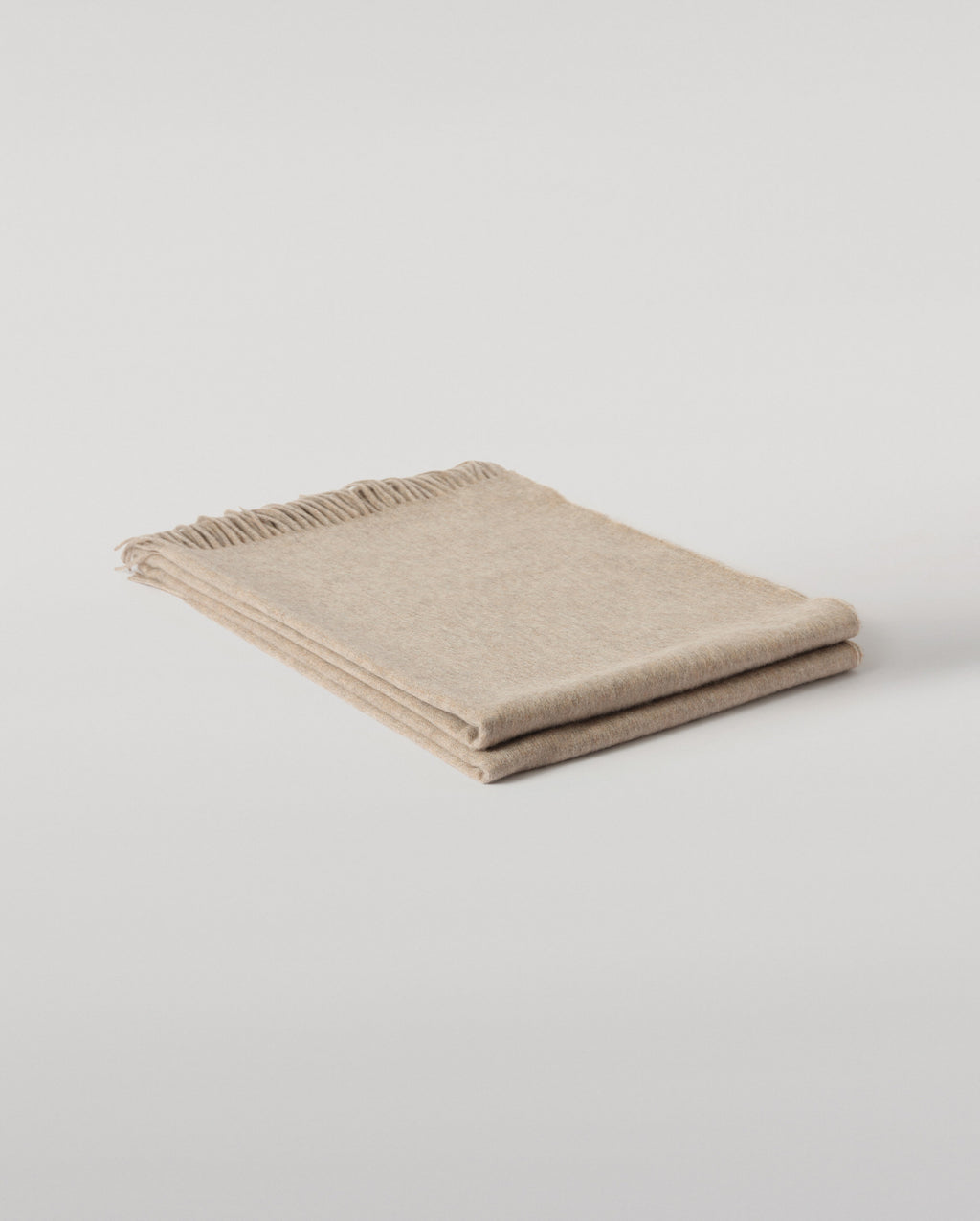 Johnstons of Elgin - Plain Light Brown Cashmere Throw