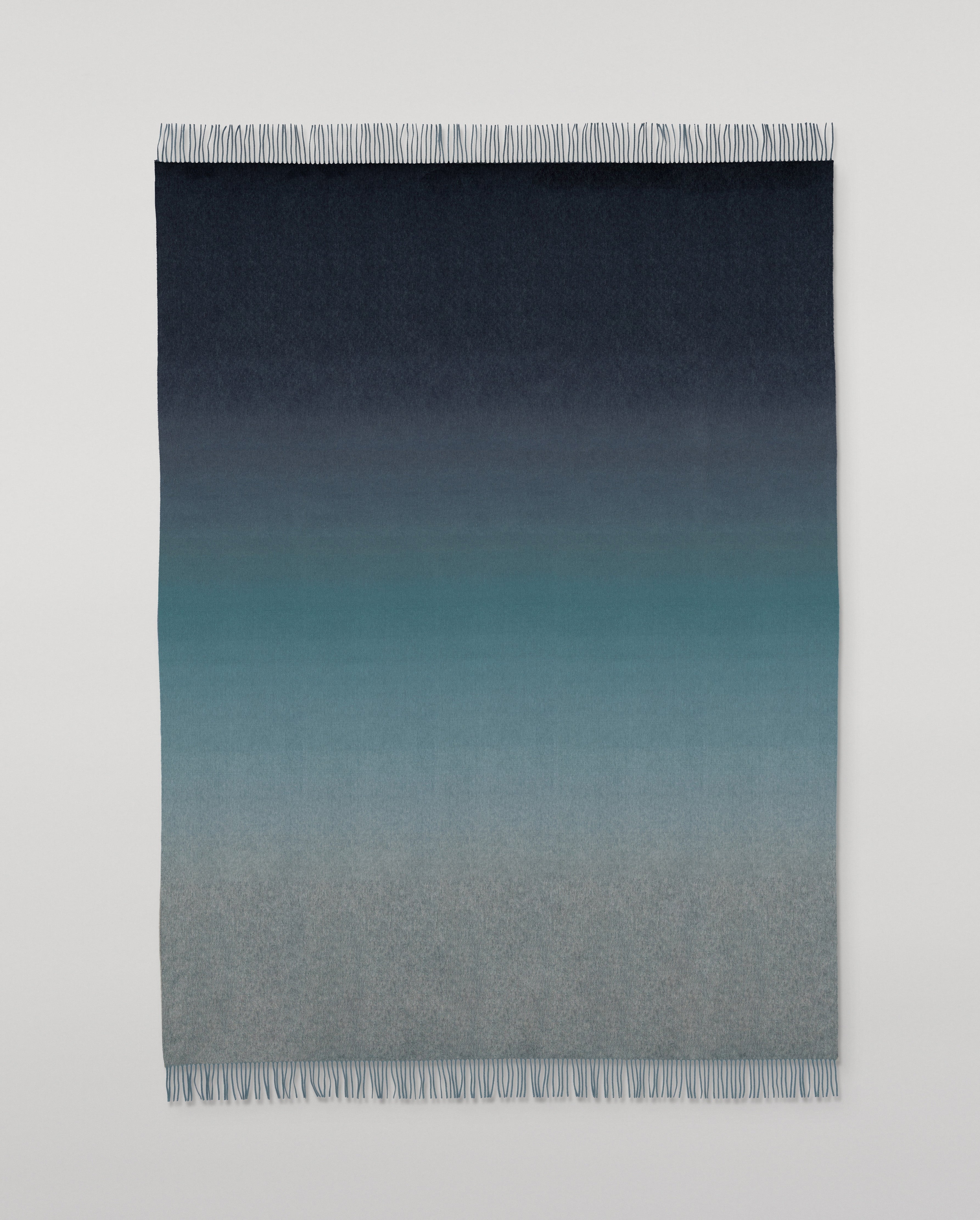 Johnstons of Elgin - Umbra Blue Ombre Cashmere Throw