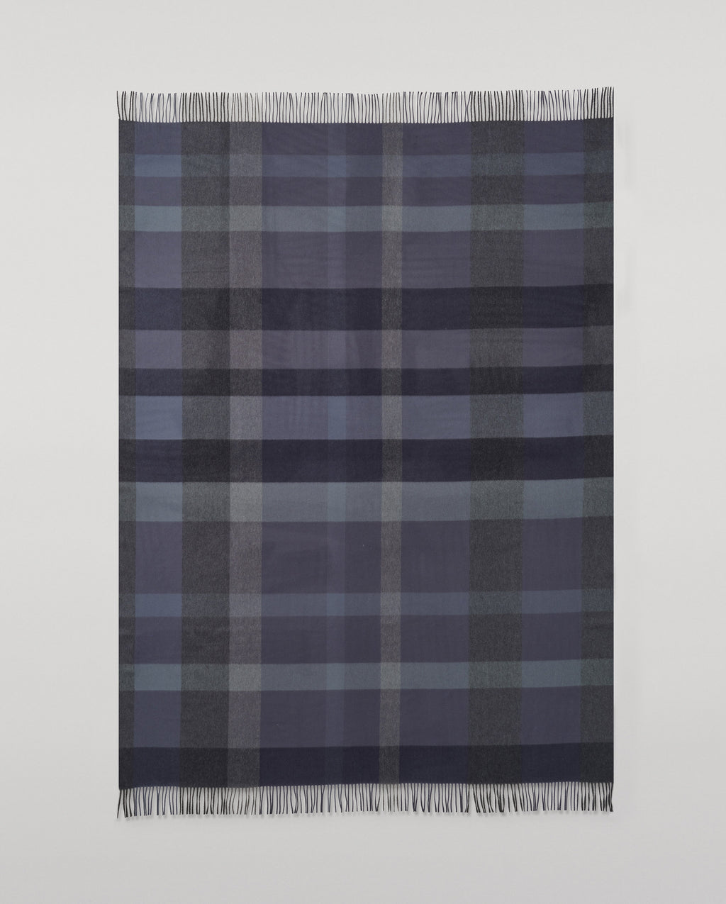 Johnstons of Elgin - Umbra Blue Cashmere Plaid Throw