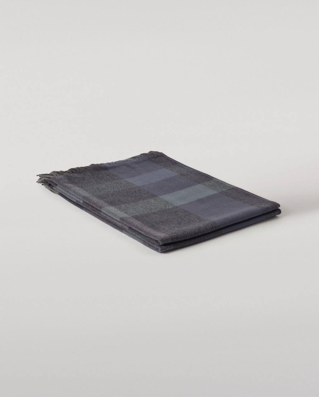 Johnstons of Elgin - Umbra Blue Cashmere Plaid Throw