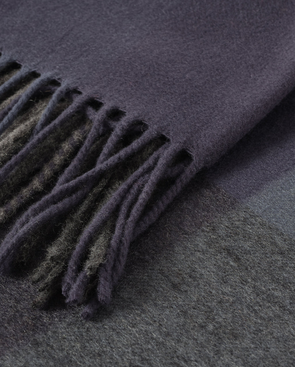 Johnstons of Elgin - Umbra Blue Cashmere Plaid Throw