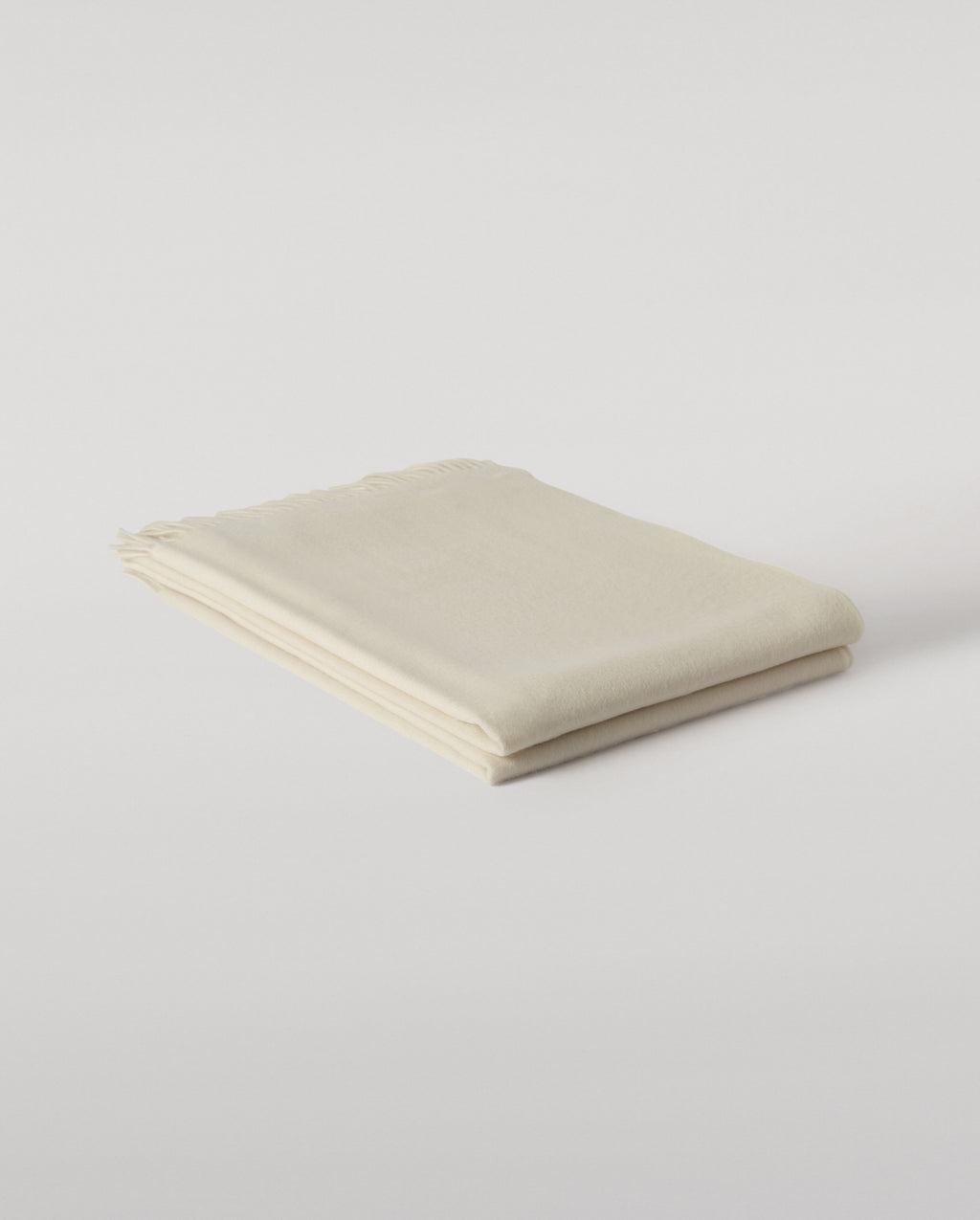 Johnstons of Elgin - Plain White Cashmere Throw