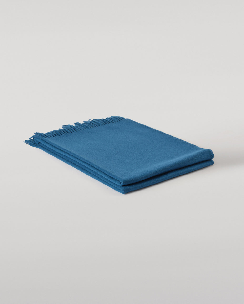 Johnstons of Elgin - Plain Blue Cashmere Throw