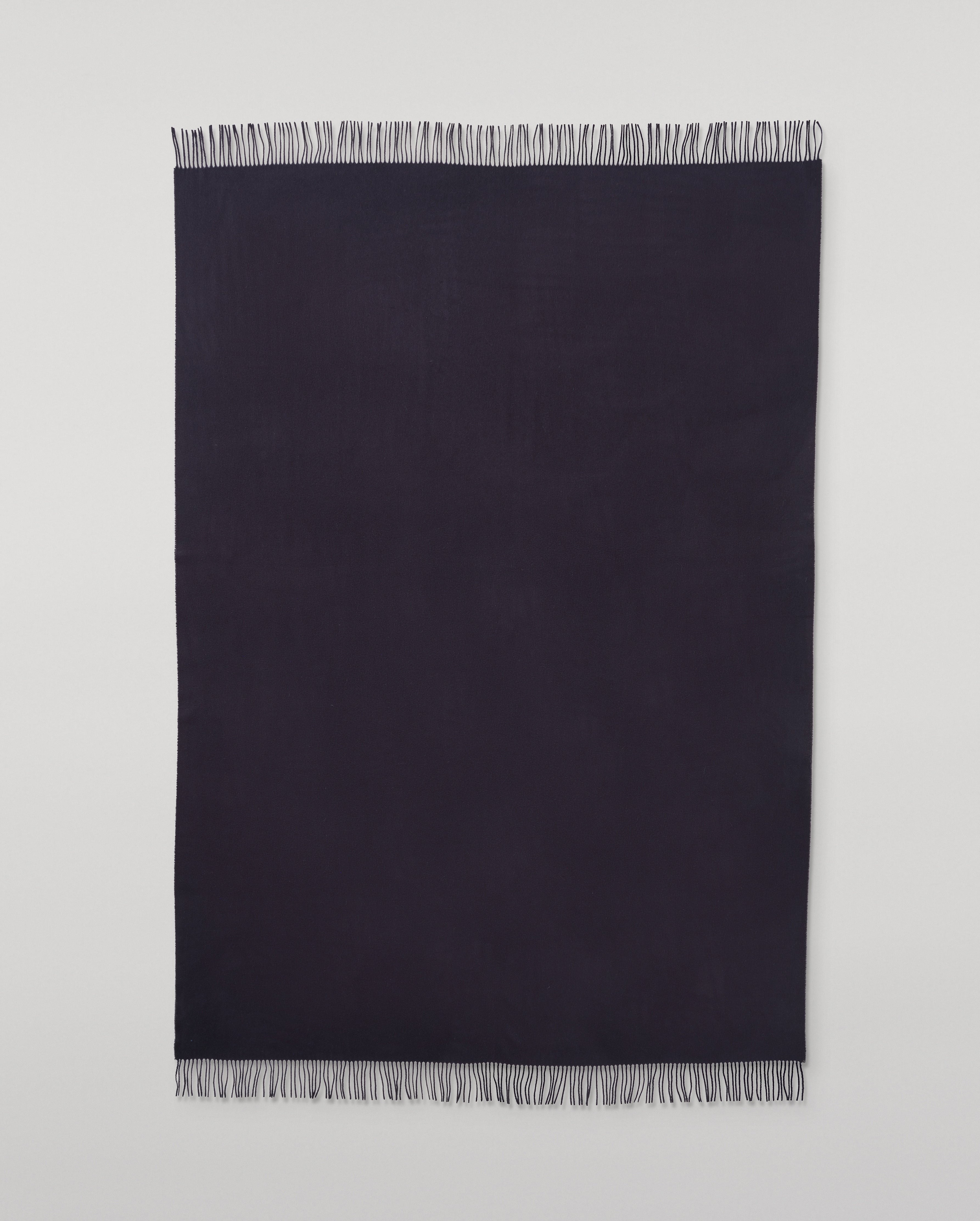Johnstons of Elgin - Plain Dark Navy Cashmere Throw