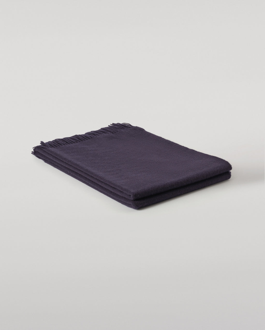 Johnstons of Elgin - Plain Dark Navy Cashmere Throw