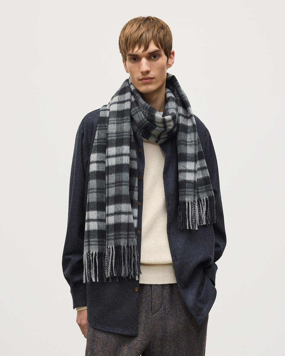 Johnstons of Elgin - Grey Watch Dress Tartan Cashmere Stole