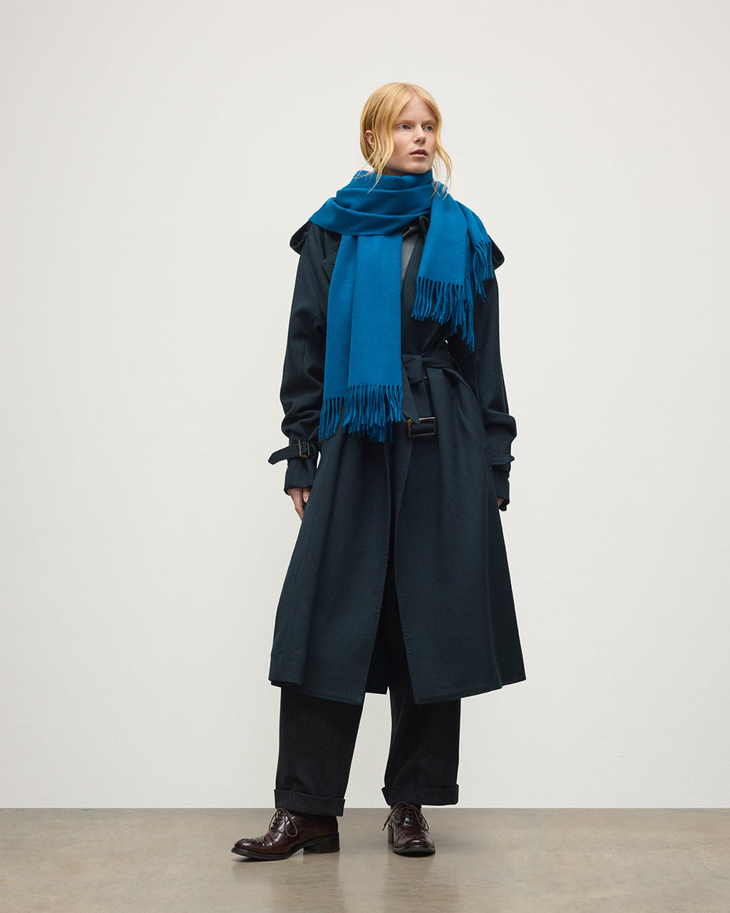 Johnstons of Elgin - Blue Cashmere Stole