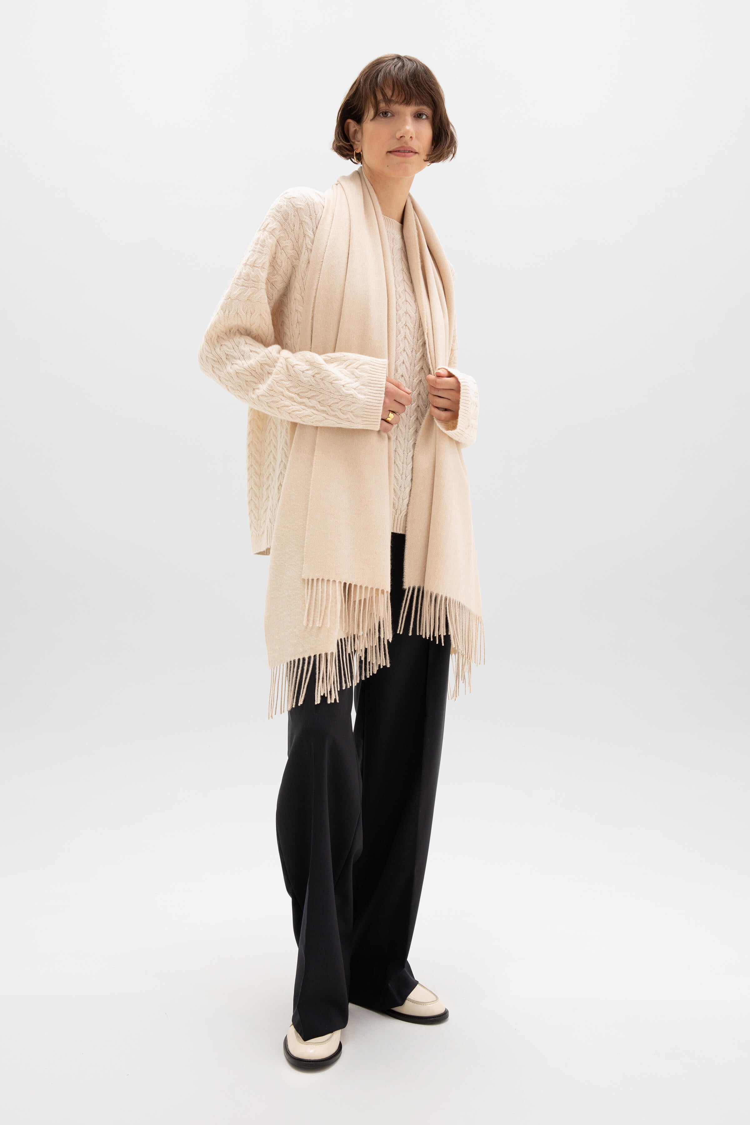 Johnstons of Elgin - Natural Cashmere Stole