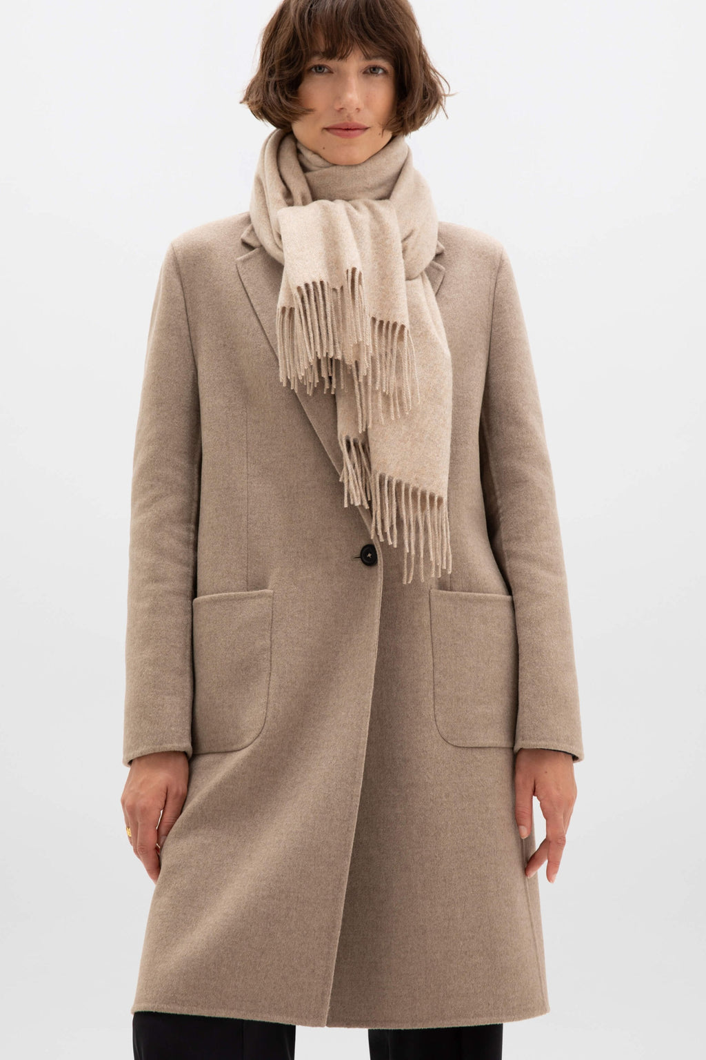 Johnstons of Elgin - Classic Light Brown Cashmere Coat