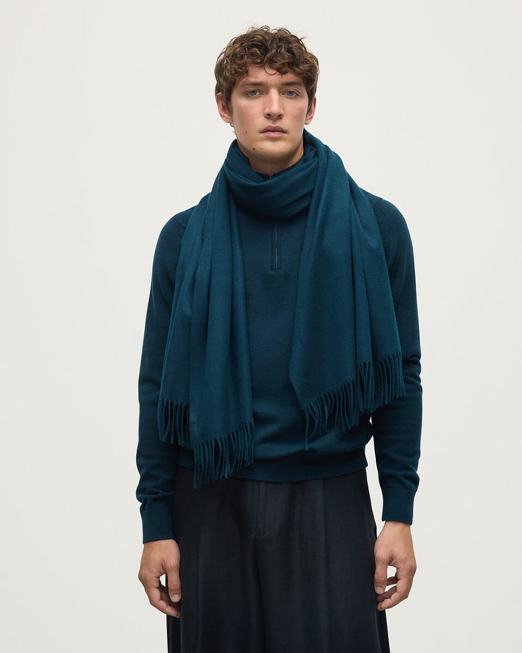 Johnstons of Elgin - Bottle Green Cashmere Stole
