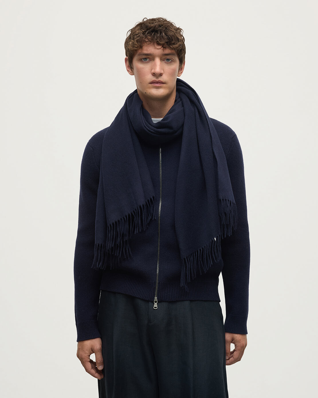 Johnstons of Elgin - Dark Navy Cashmere Stole