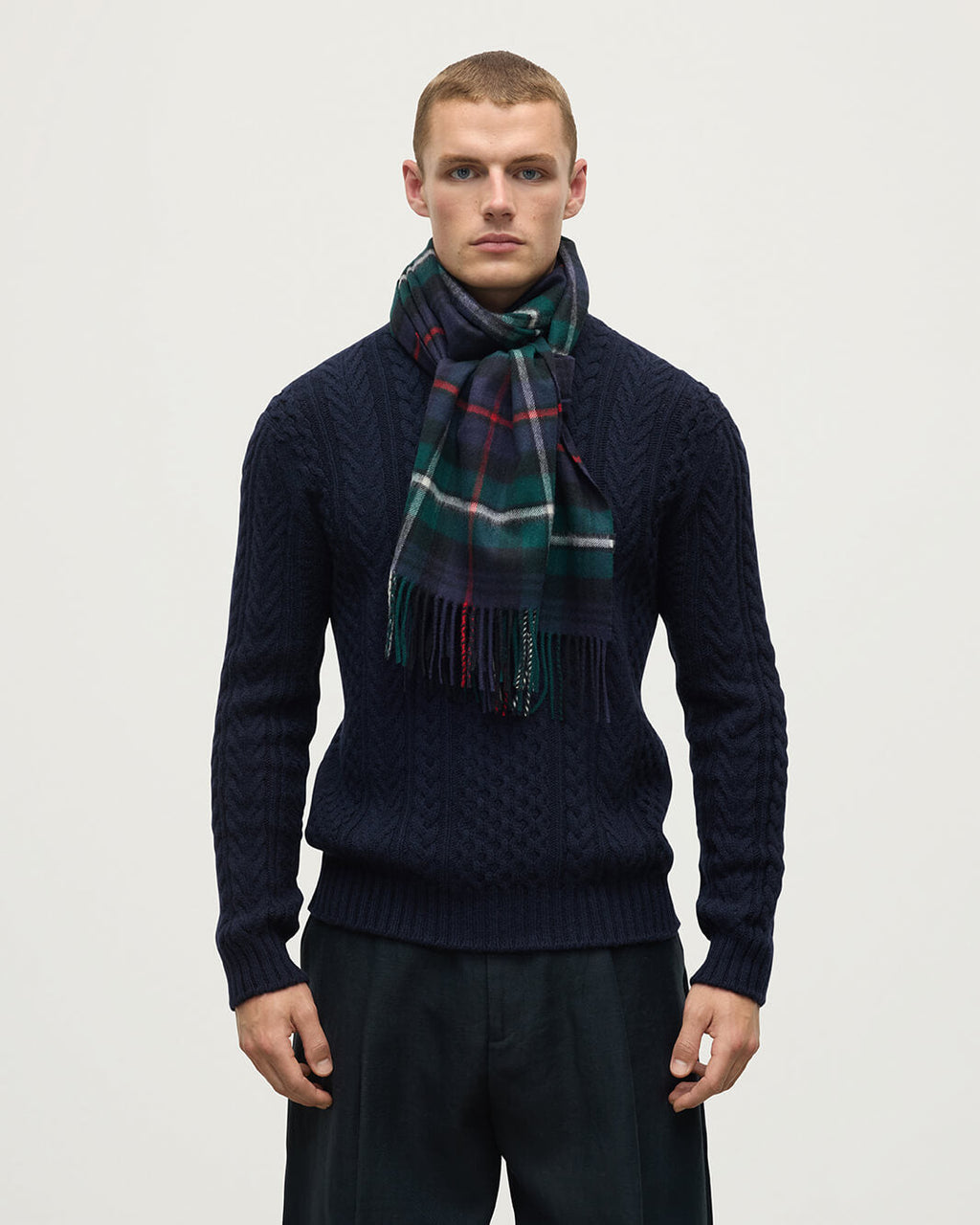 Johnstons of Elgin - MacKenzie Tartan Wide Cashmere Scarf