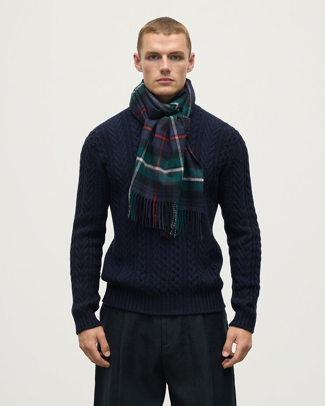 Johnstons of Elgin - MacKenzie Tartan Wide Cashmere Scarf