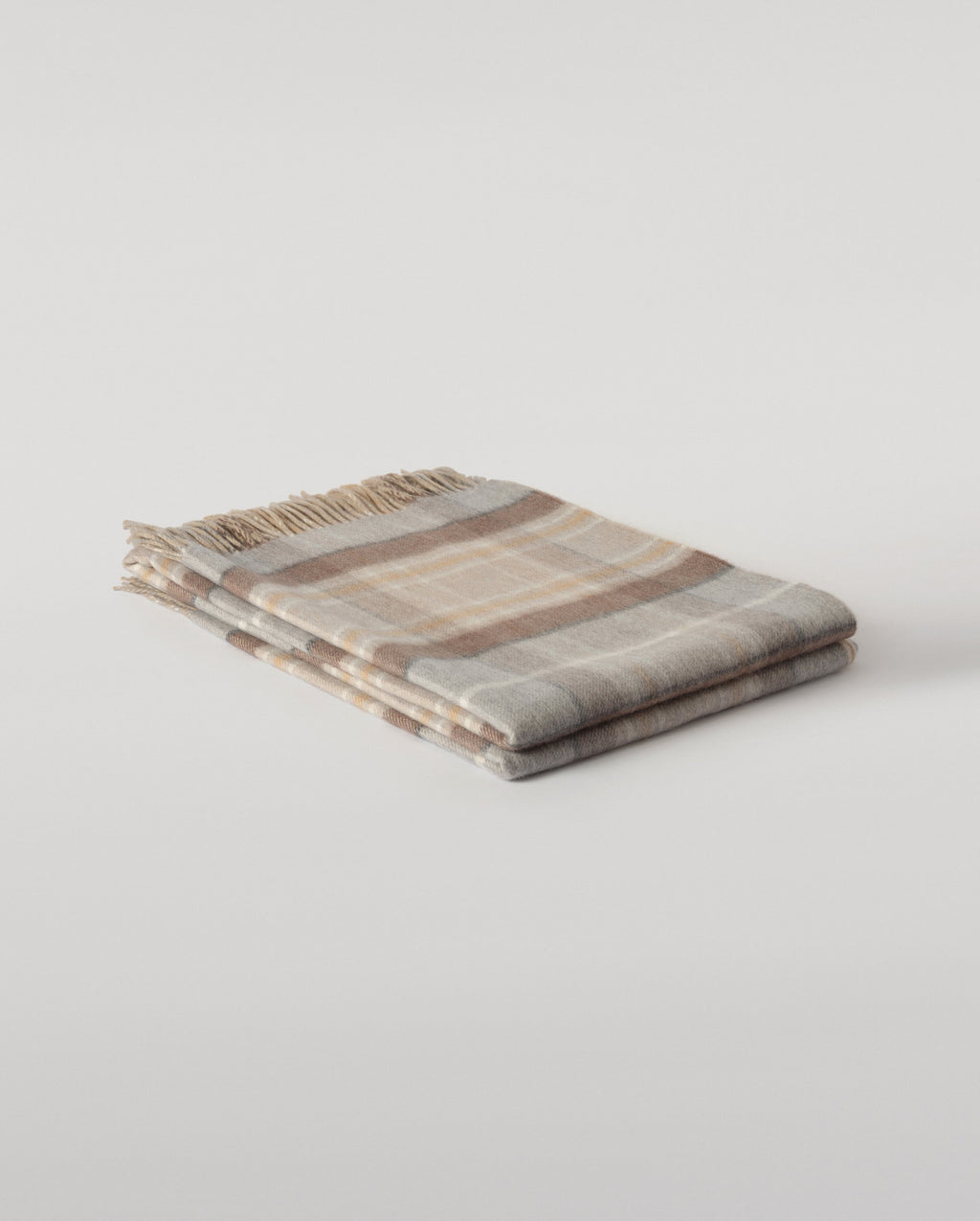 Johnstons of Elgin - Recycled Cashmere Throw in Natural MacKellar