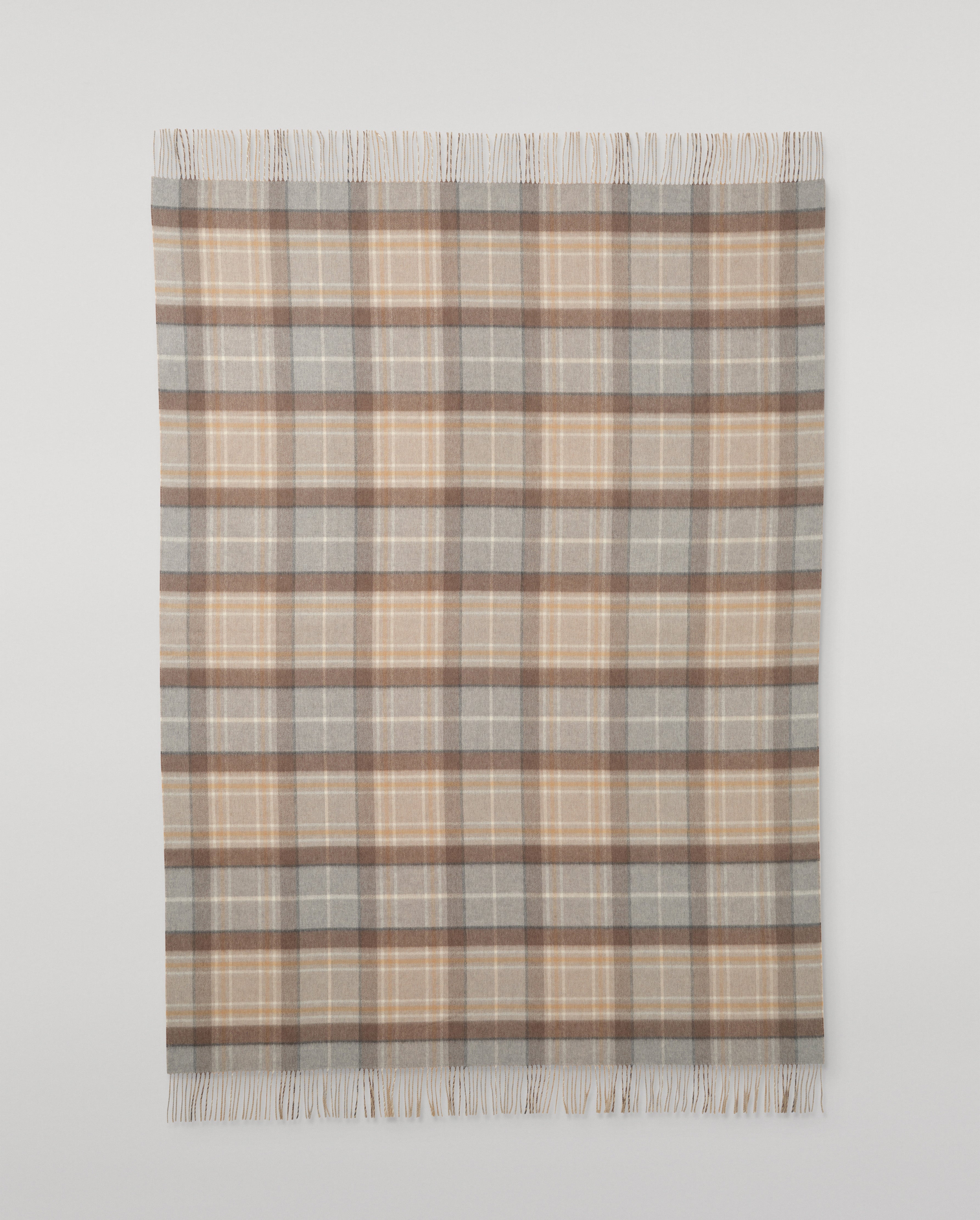 Johnstons of Elgin - Recycled Cashmere Throw in Natural MacKellar