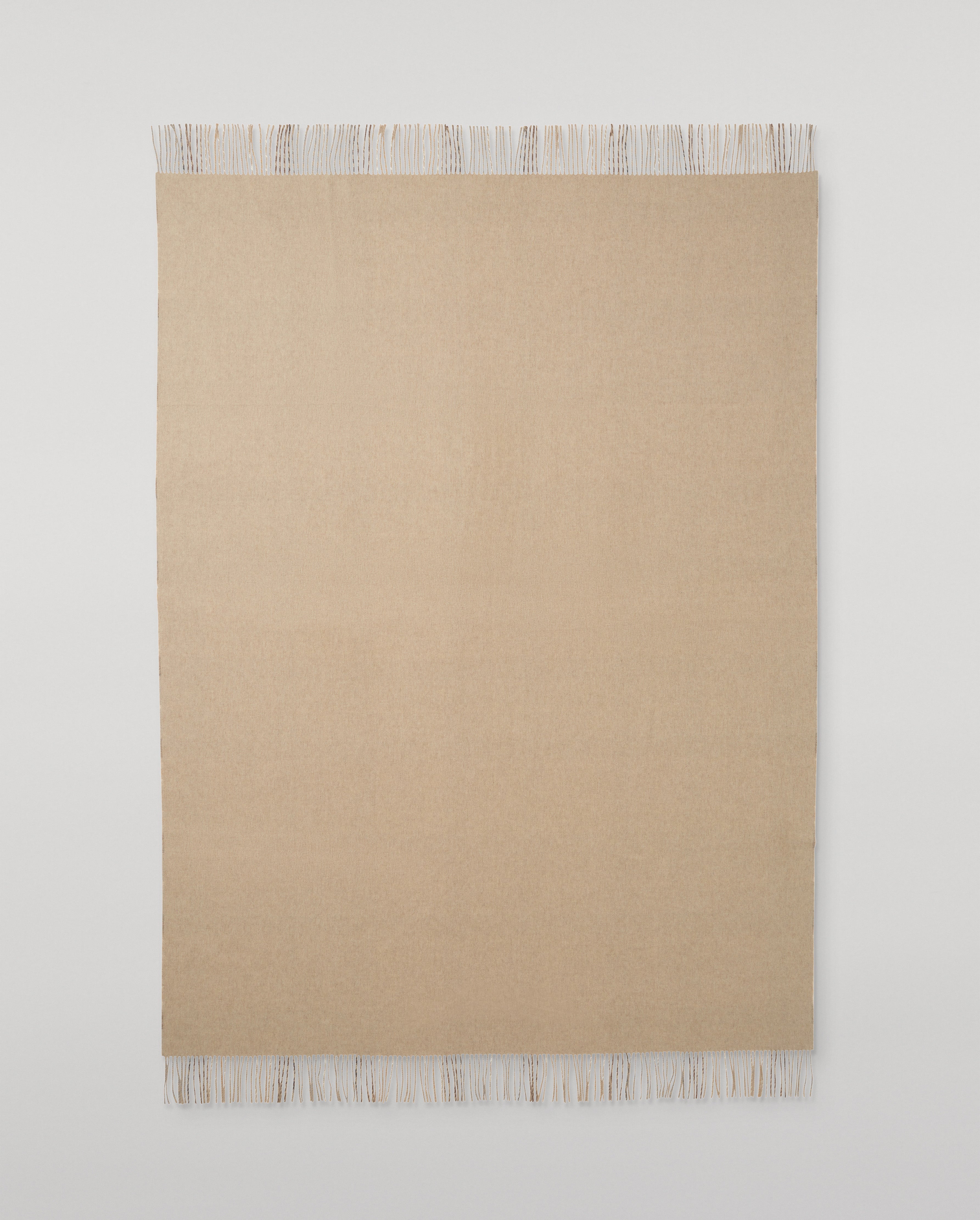 Johnstons of Elgin - Recycled Cashmere Throw in Natural MacKellar