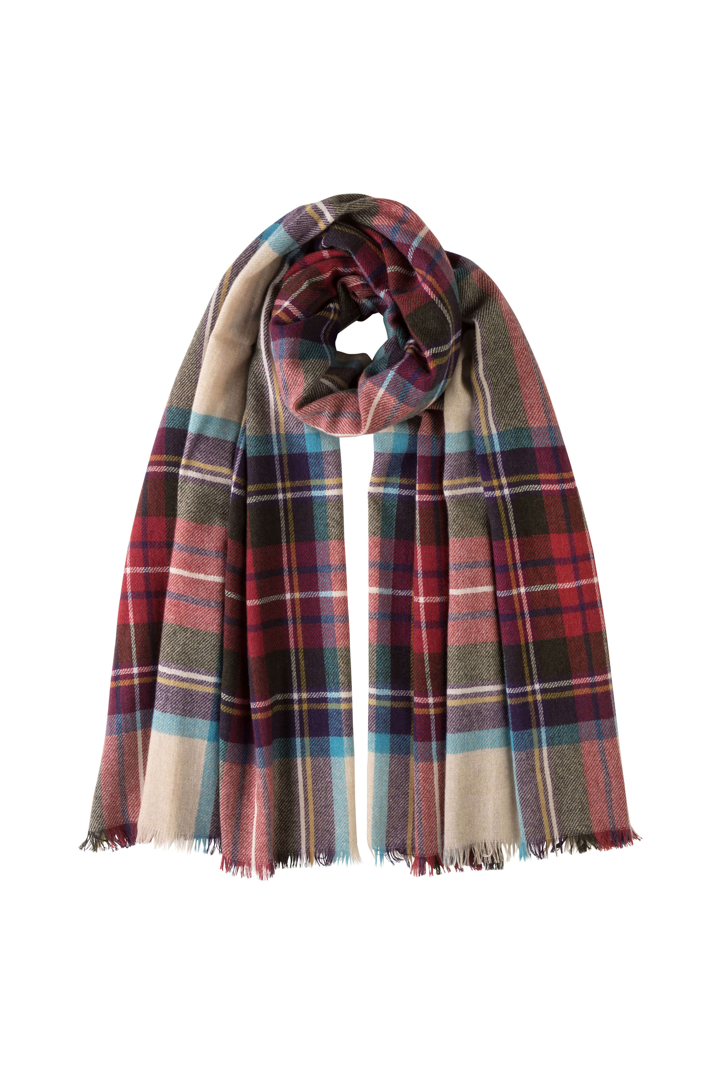 Johnstons of Elgin - Hessian Dress Stewart Tartan Lightweight Cashmere Stole
