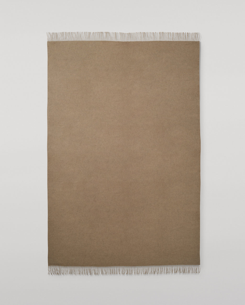 Johnstons of Elgin - Reversible Brown & Natural Cashmere Bed Throw