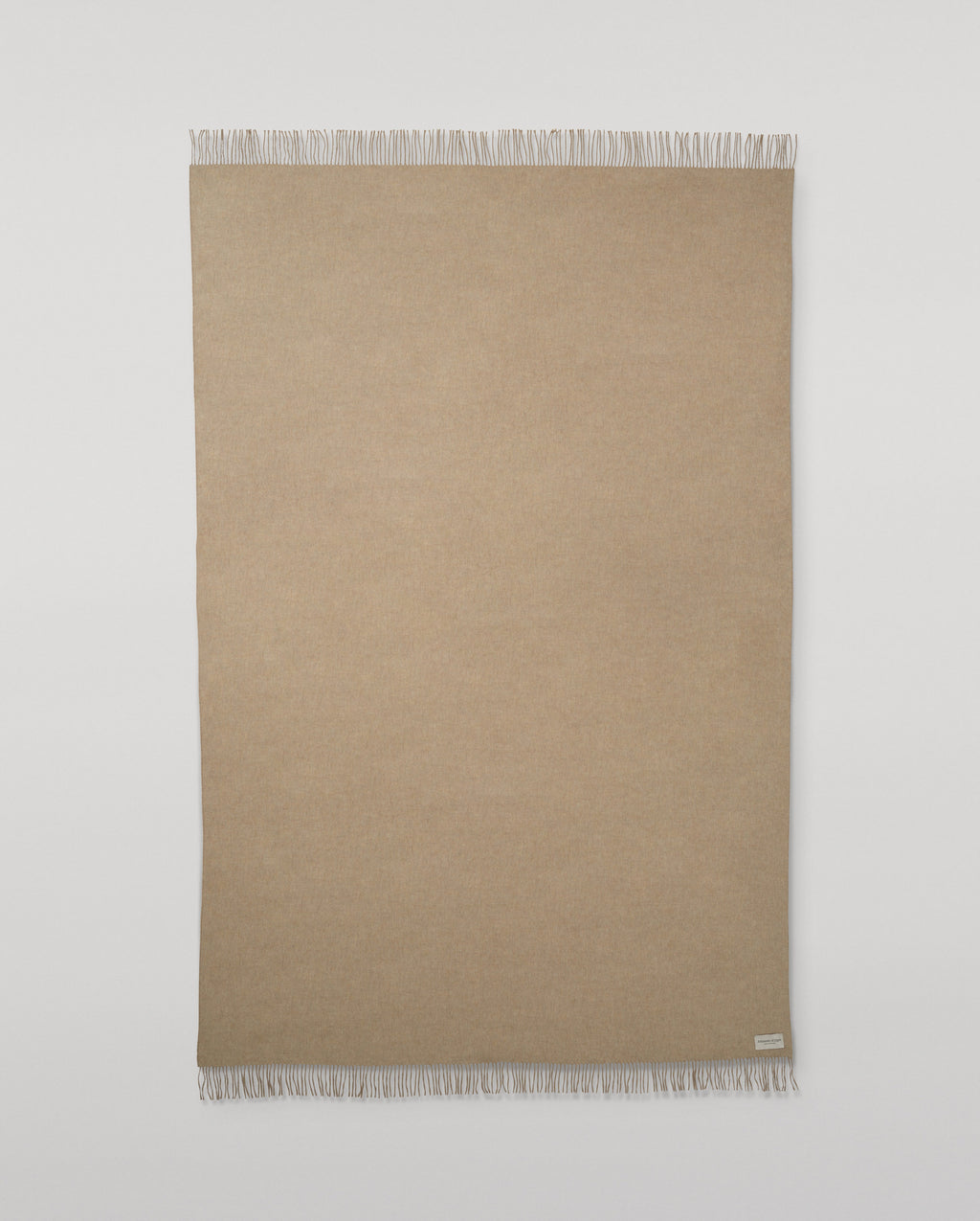 Johnstons of Elgin - Reversible Brown & Natural Cashmere Bed Throw