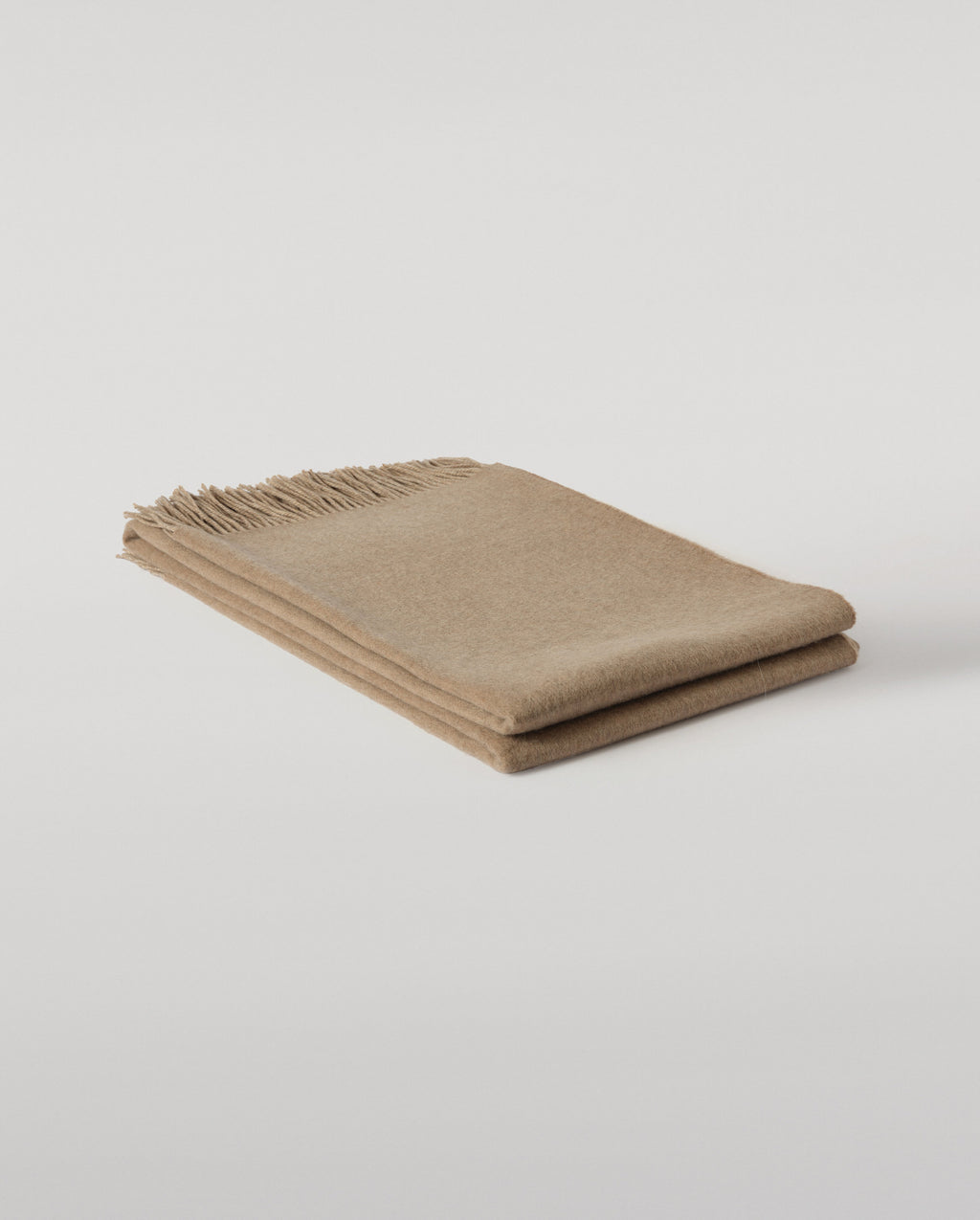 Johnstons of Elgin - Reversible Brown & Natural Cashmere Bed Throw