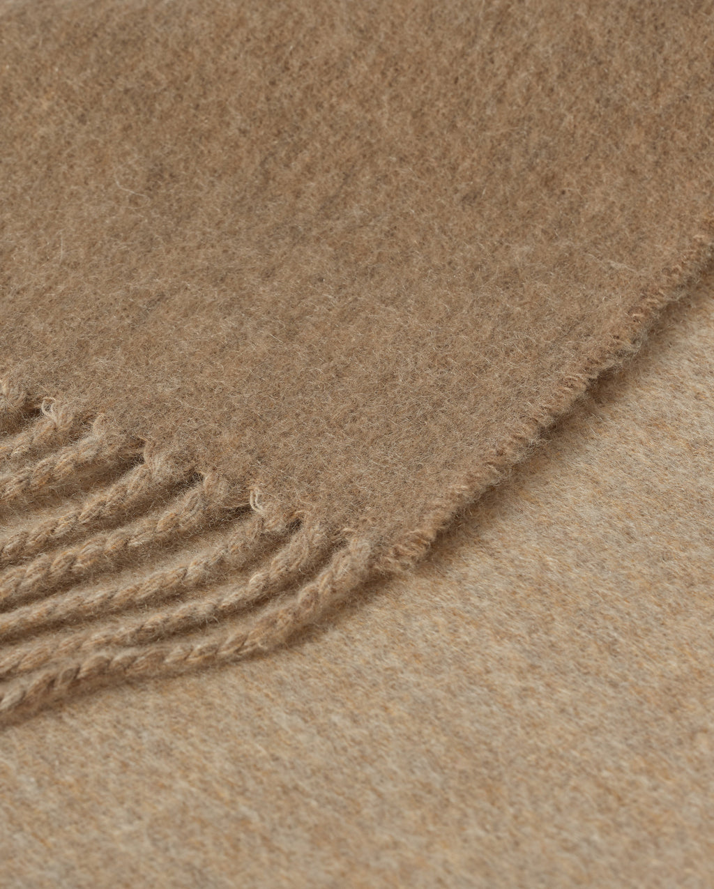Johnstons of Elgin - Reversible Brown & Natural Cashmere Bed Throw