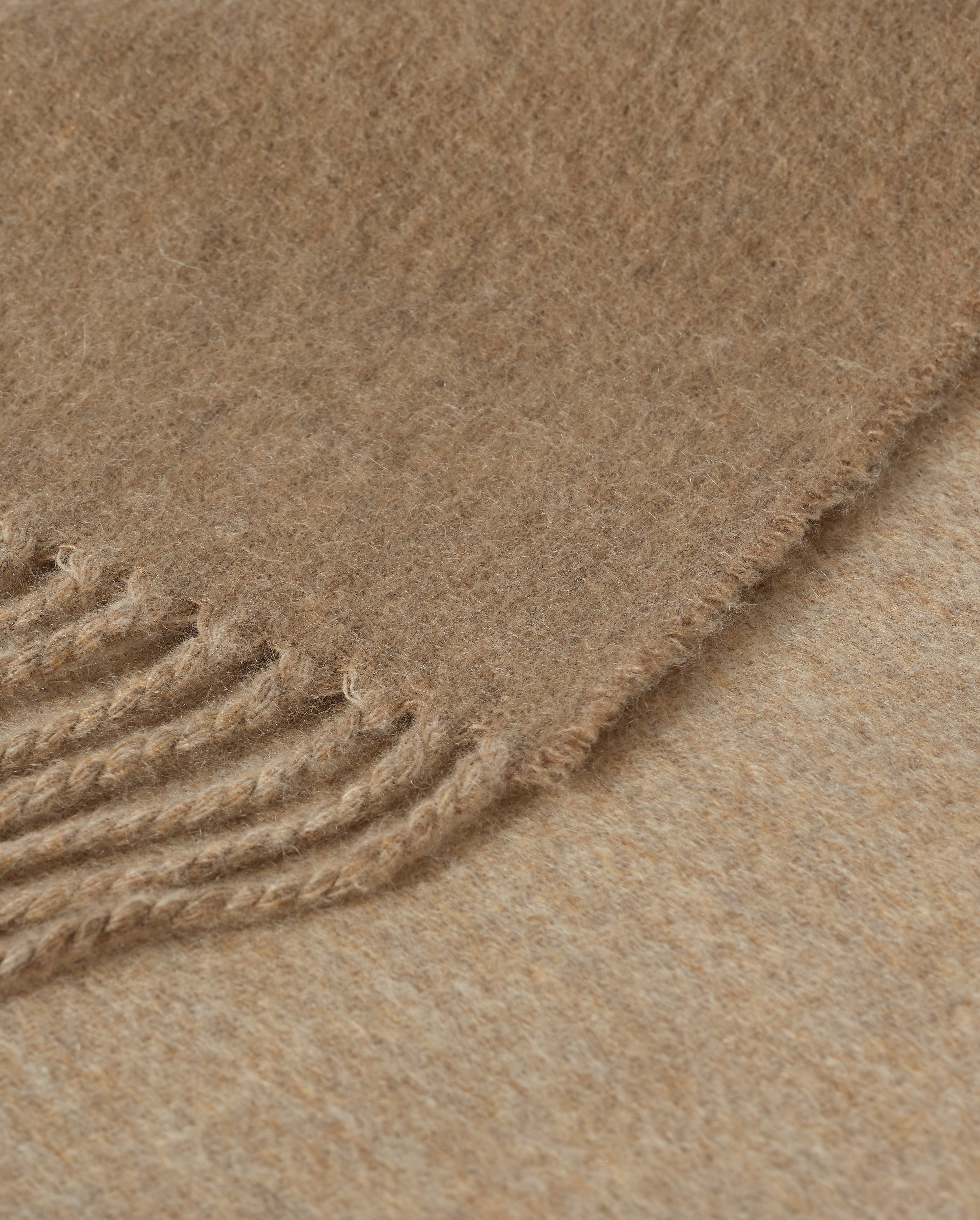 Johnstons of Elgin - Reversible Brown & Natural Cashmere Bed Throw