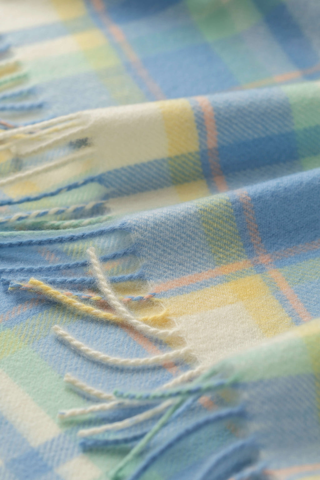 Johnstons of Elgin - Cashmere Baby Blanket in Blue Check