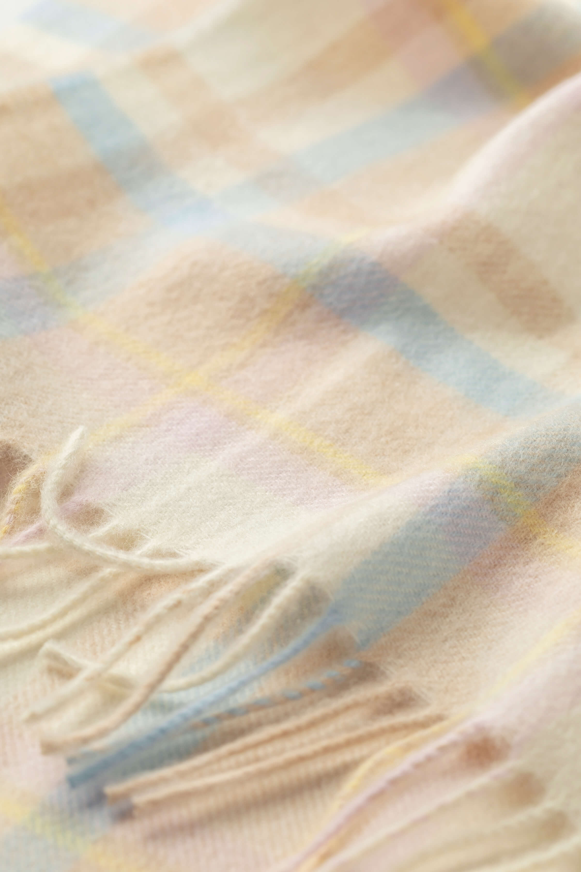 Johnstons of Elgin - Cashmere Baby Blanket in Natural Check