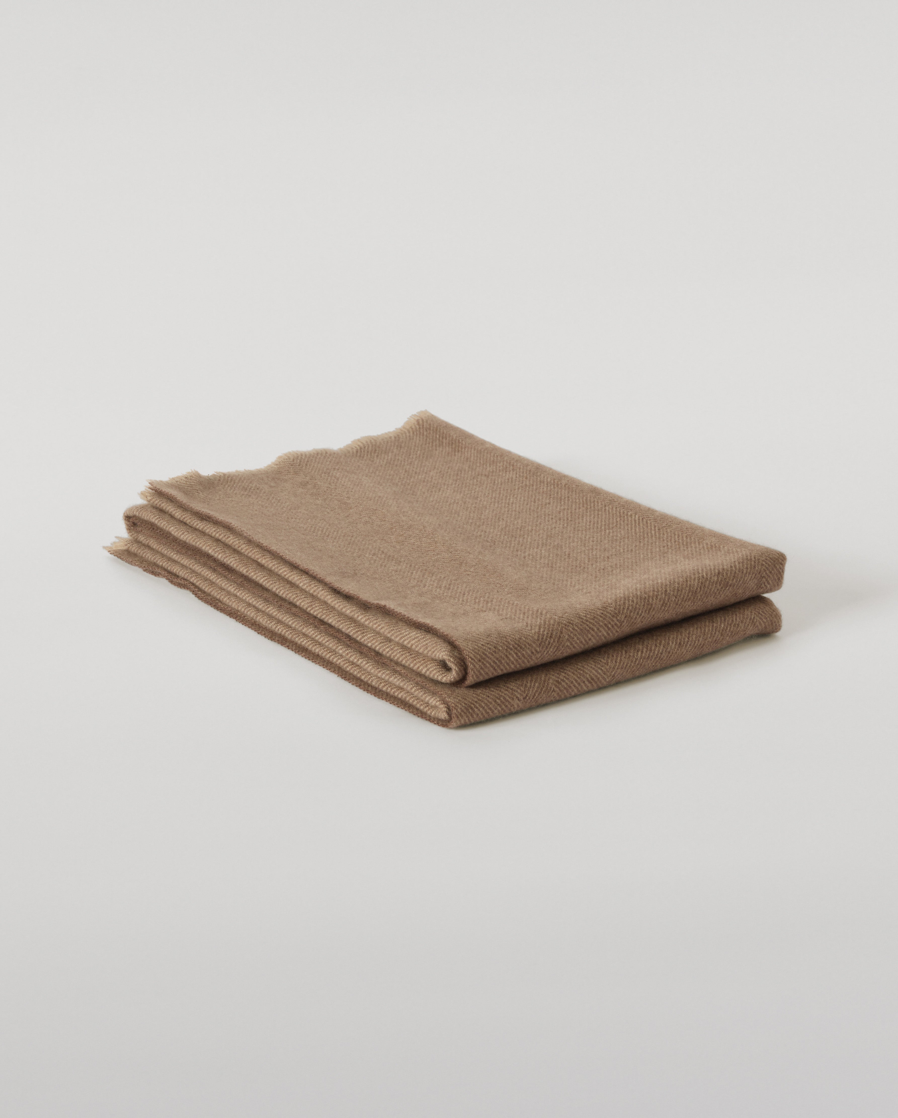 Johnstons of Elgin - Mountain Twill Natural Cashmere Throw
