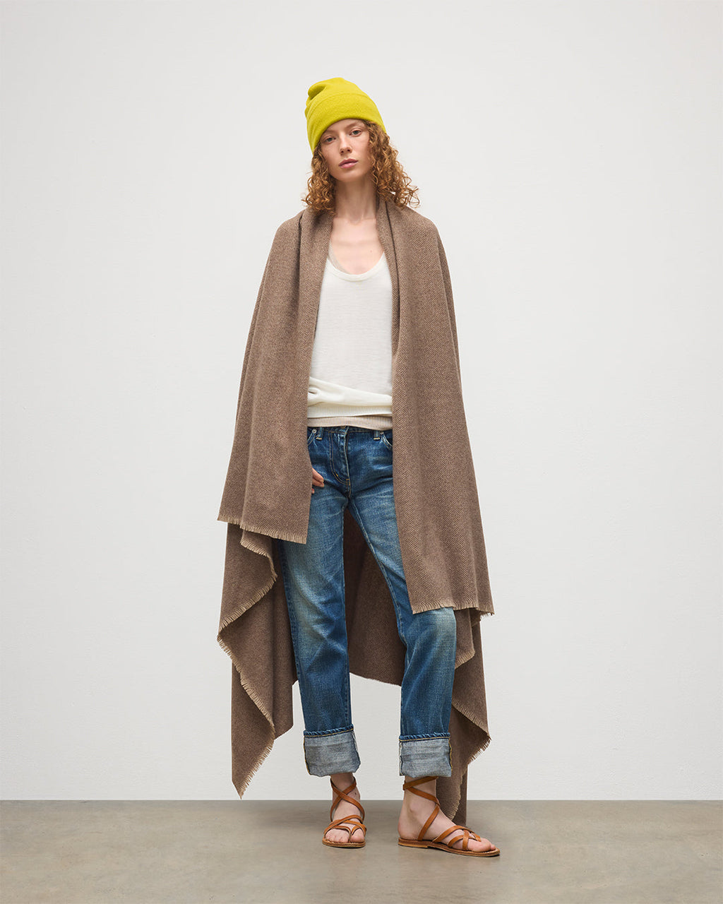 Johnstons of Elgin - Mountain Twill Natural Cashmere Throw