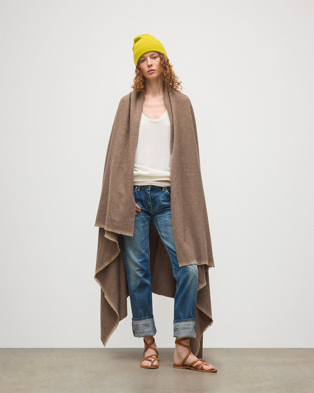 Johnstons of Elgin - Mountain Twill Natural Cashmere Throw