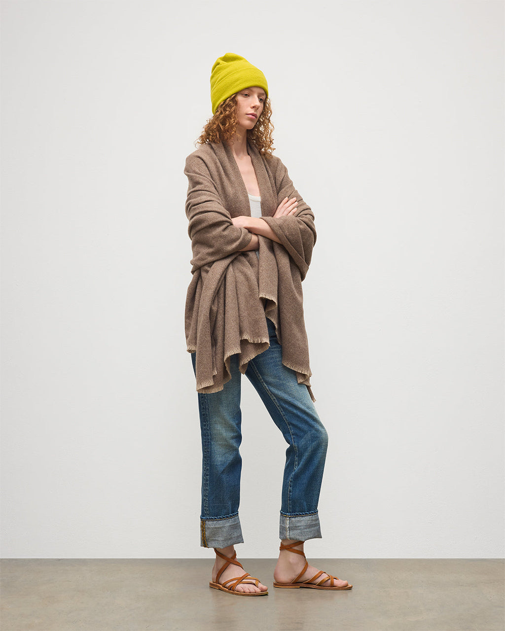 Johnstons of Elgin - Mountain Twill Natural Cashmere Throw