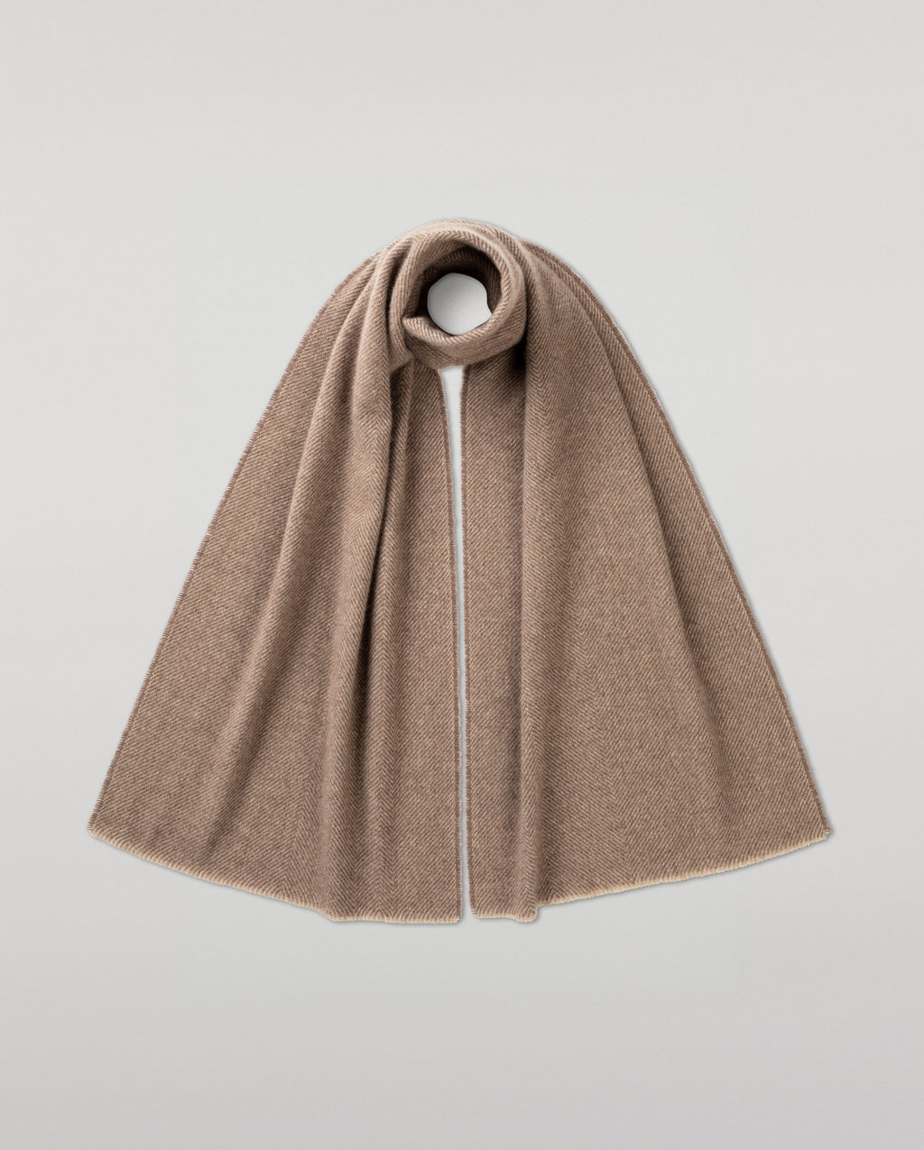 Johnstons of Elgin - Mountain Twill Natural Cashmere Scarf